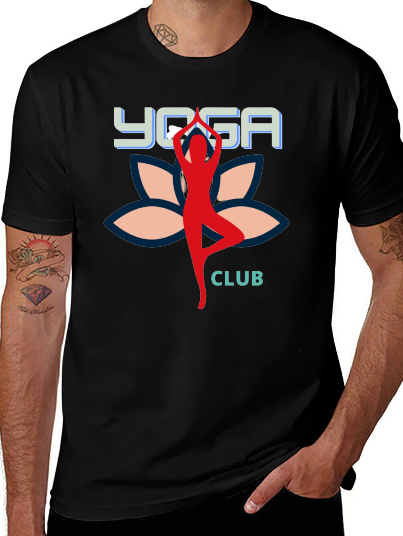 Variant 26 of Yoga Club Black T-Shirt for Men