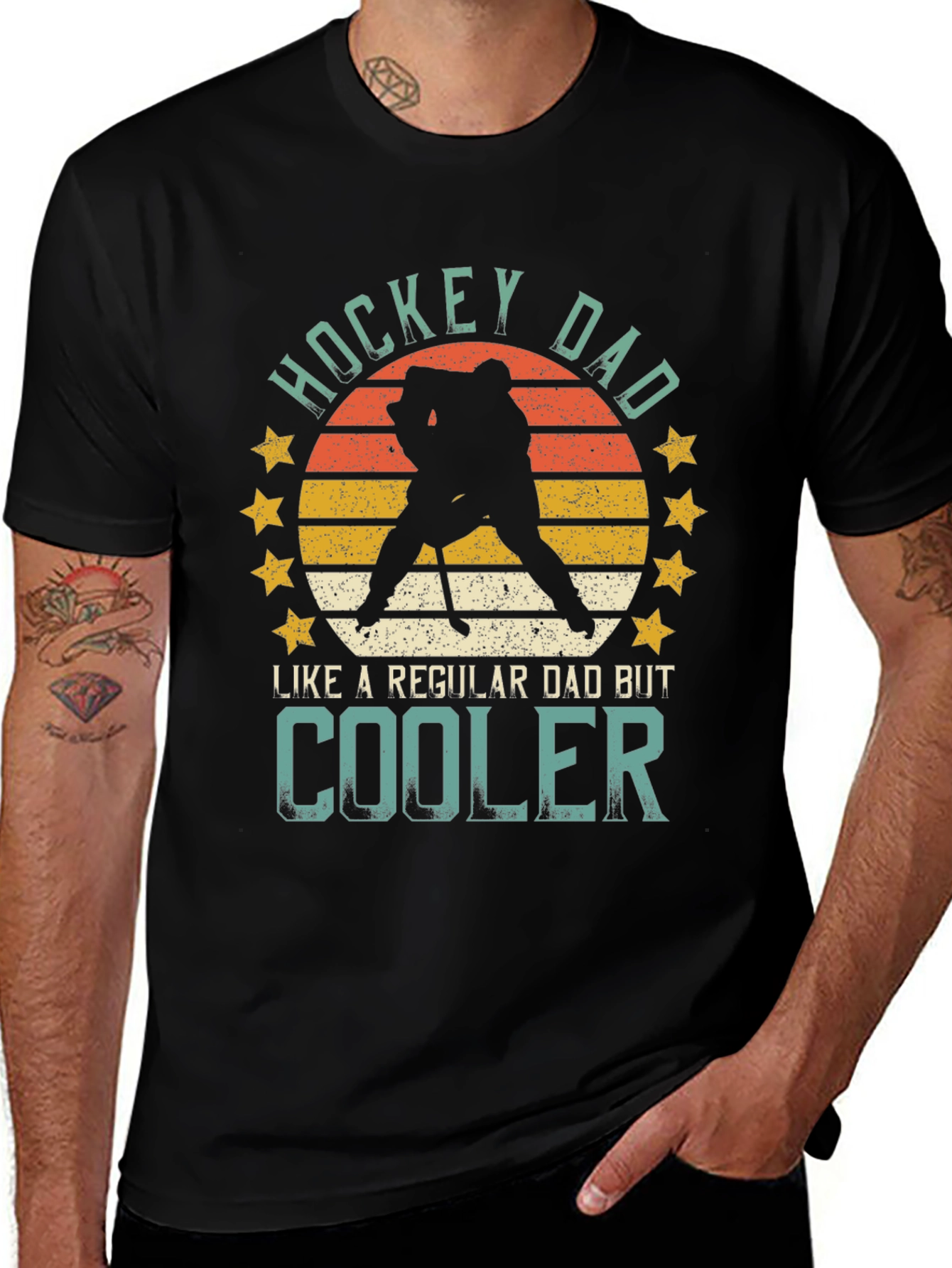 Variant 8 of Hockey Dad T-Shirt - Cooler Than Regular!