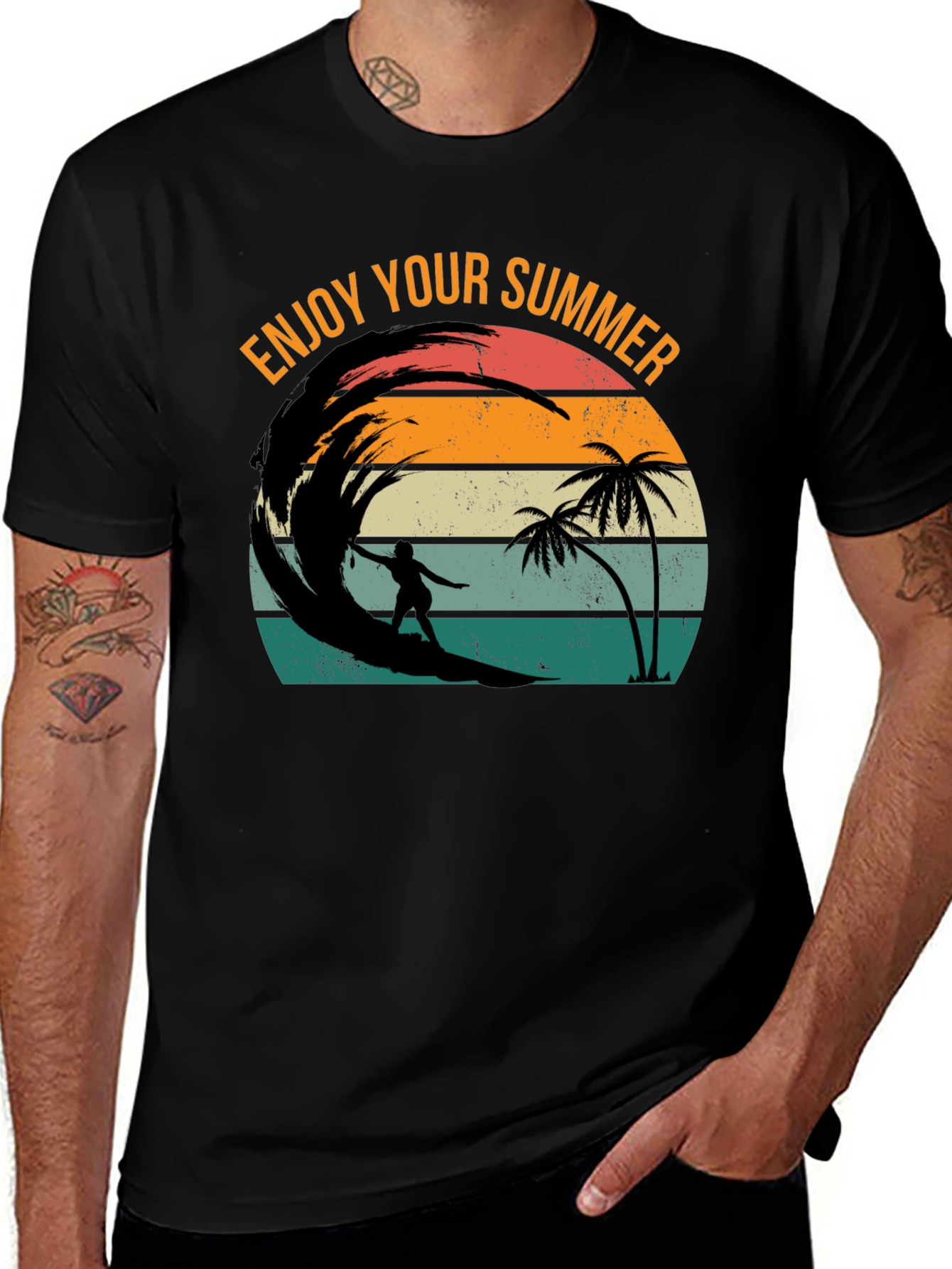 Variant 15 of Enjoy Your Summer Surfing Graphic Tee