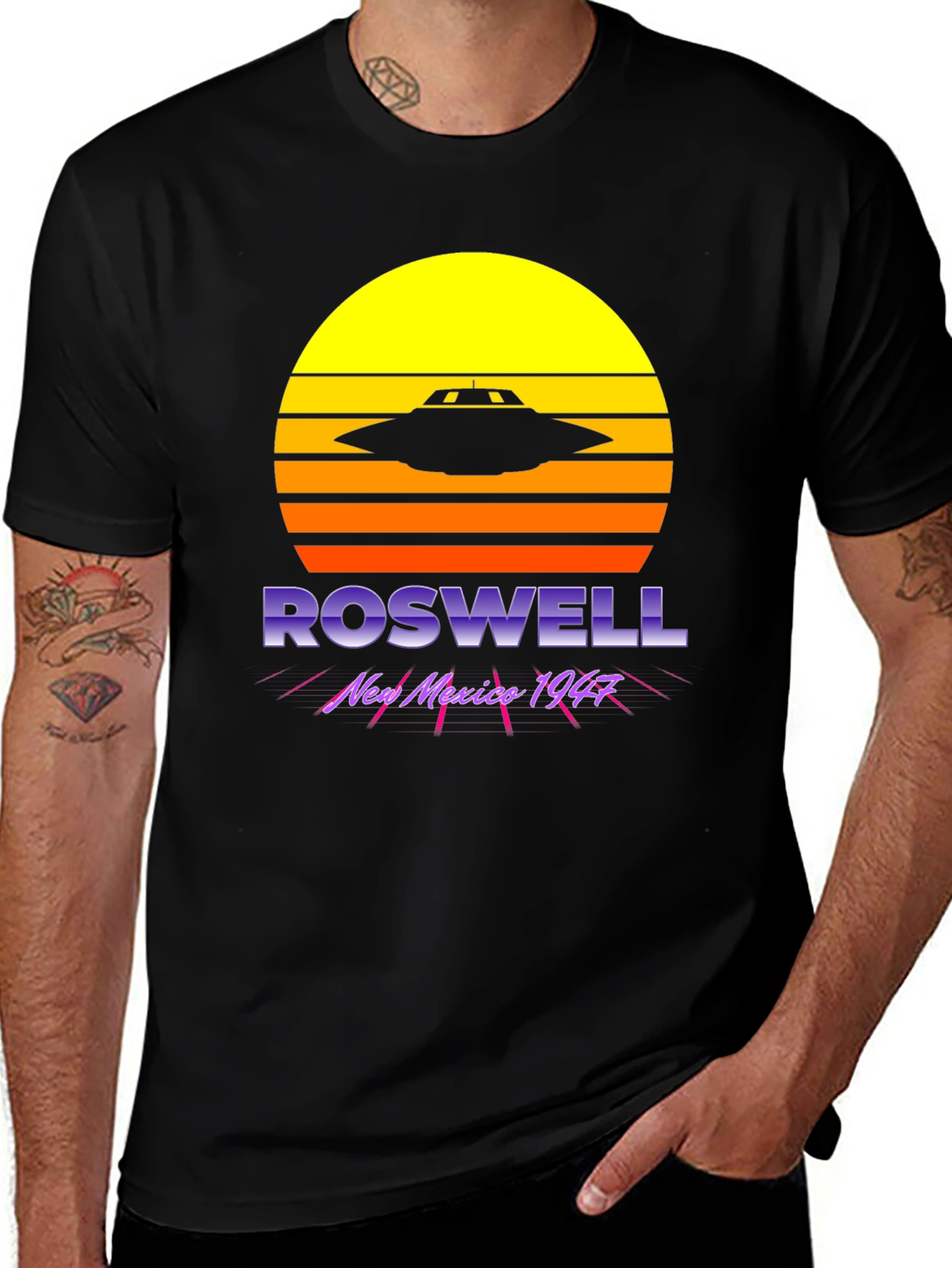 Roswell UFO Vintage Retro T-Shirt