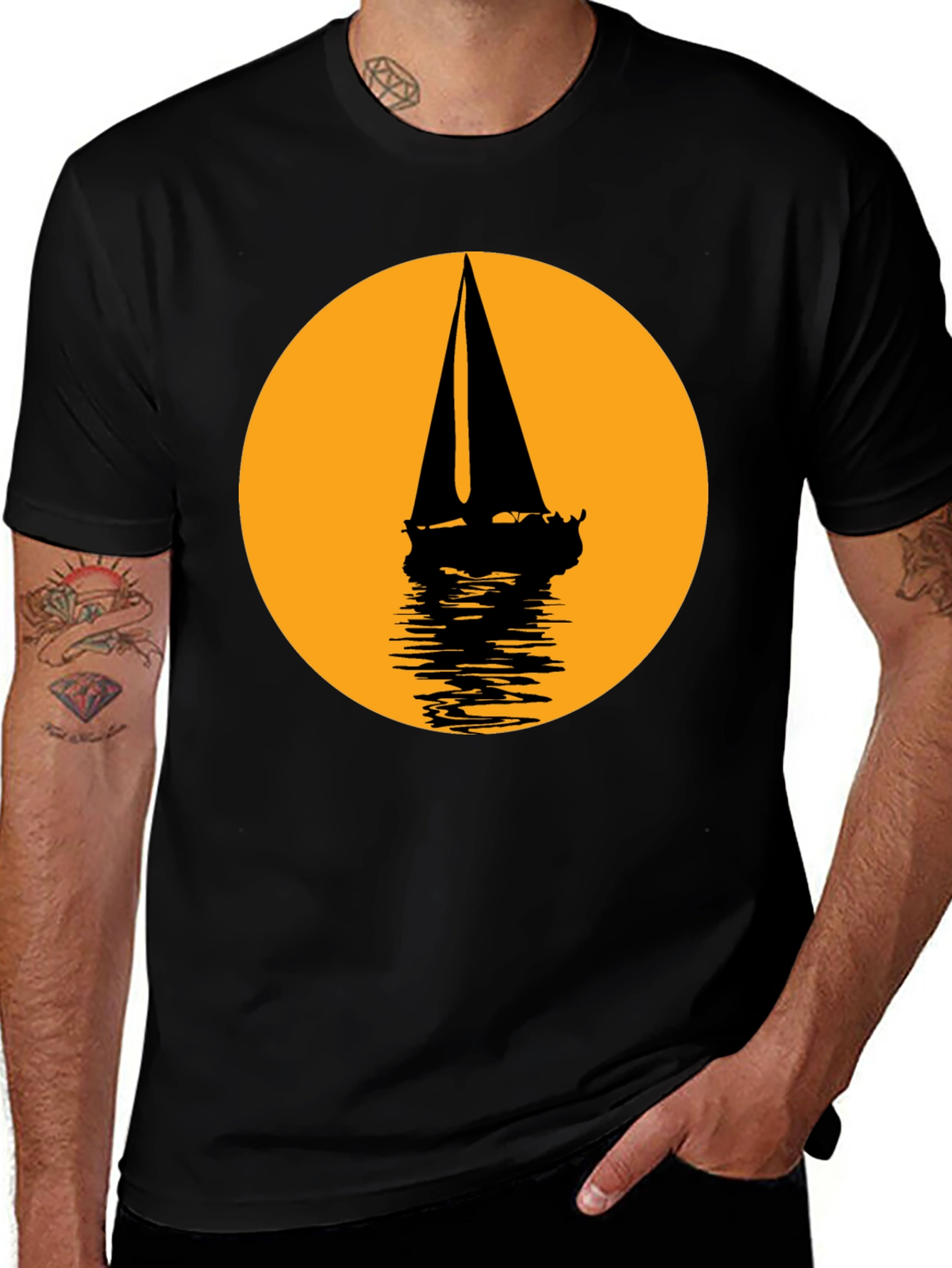 Variant 20 of Sailboat Silhouette Graphic Tee