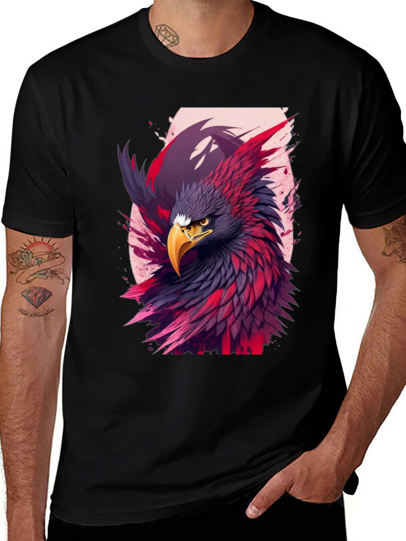 Black Eagle Graphic Black T-Shirt main image