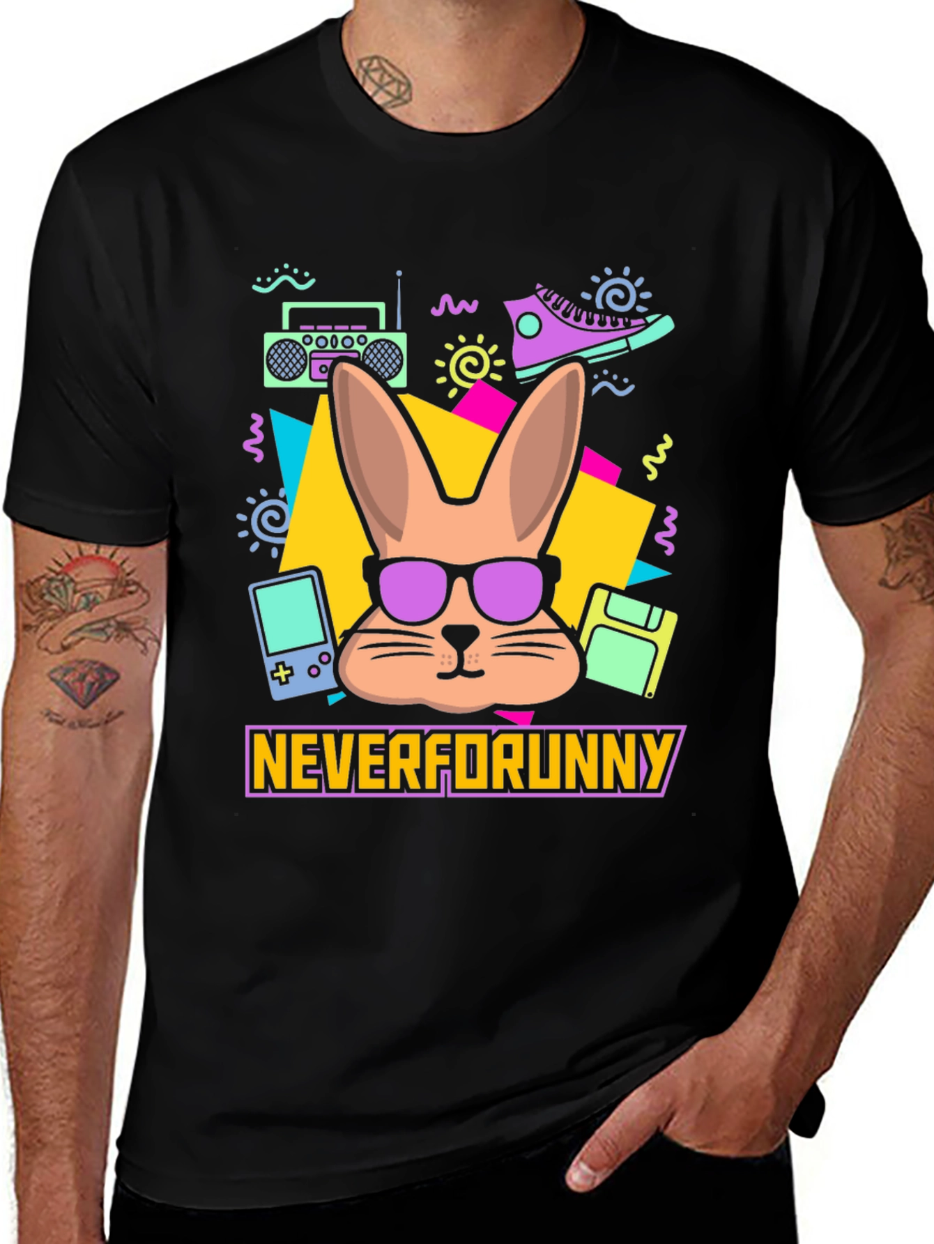 Neverforunny Rabbit Graphic T-Shirt