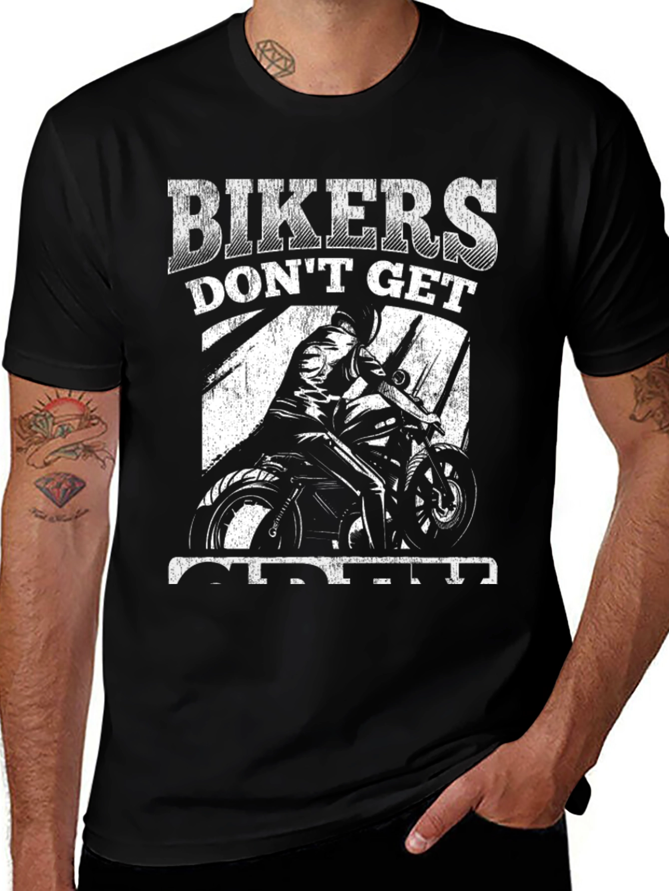 Variant 27 of Bikers Don't Get Old They Get Awesome T-Shirt