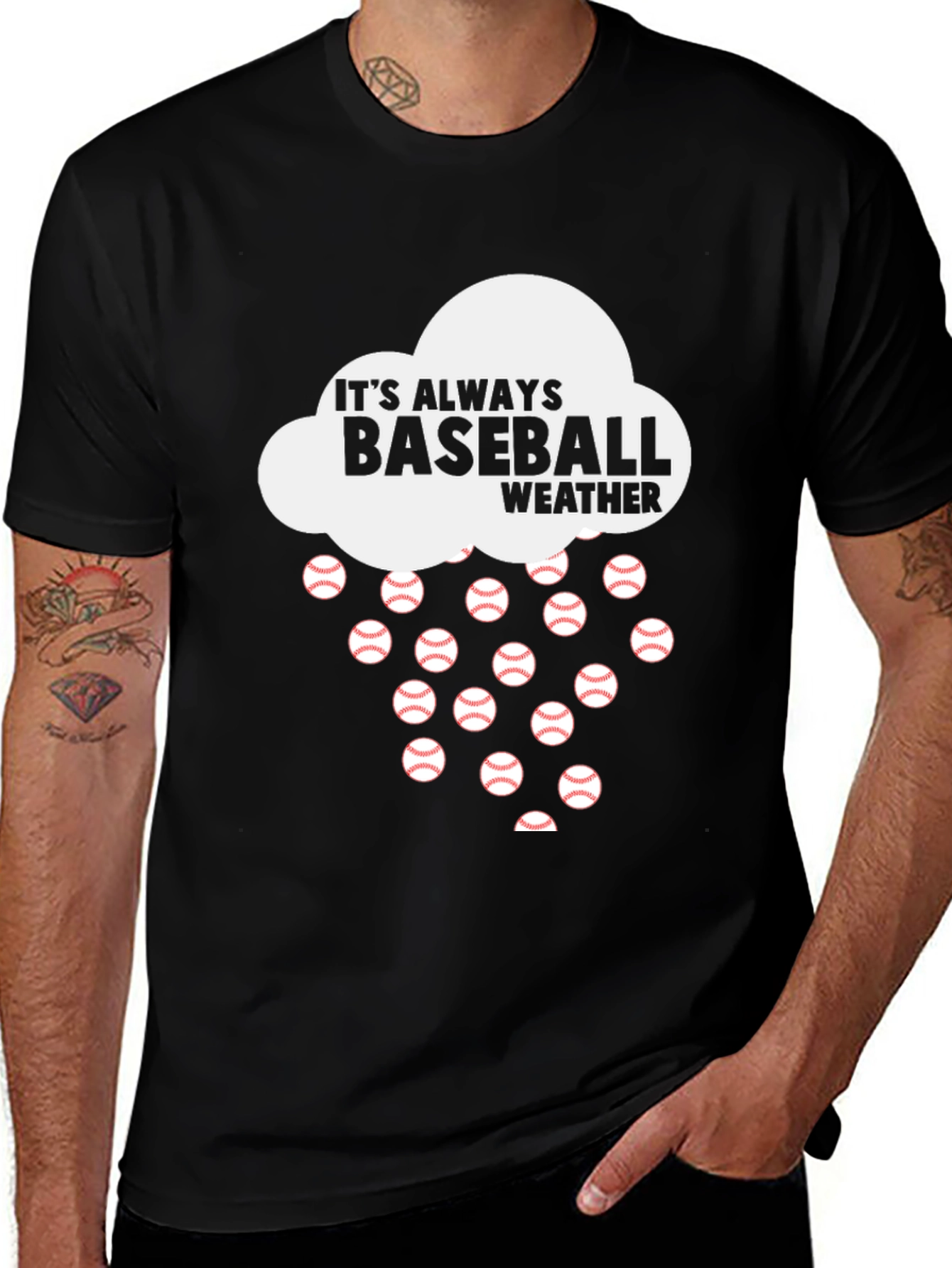 Variant 30 of Baseball Weather T-Shirt