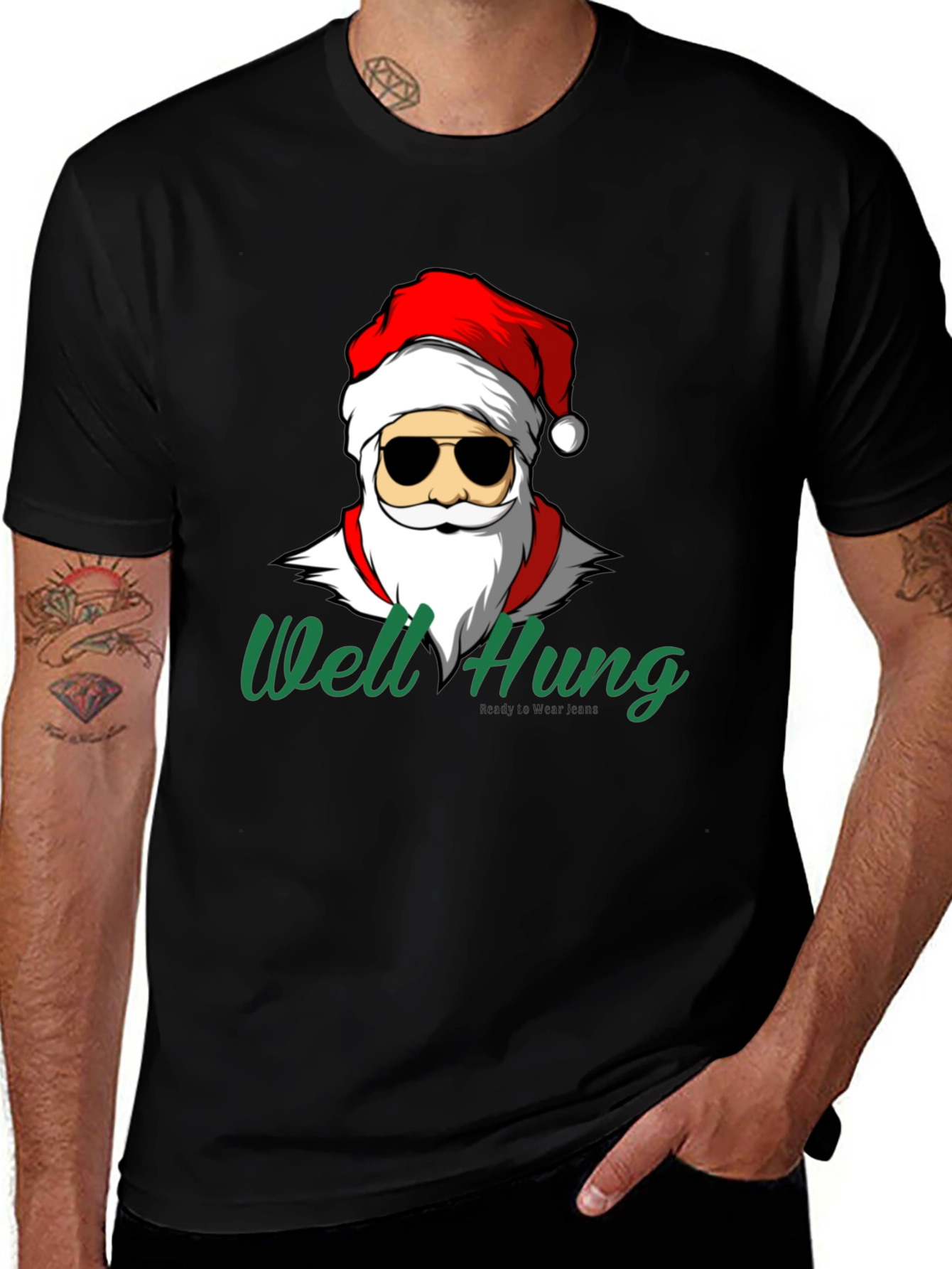 Well Hung Santa T-Shirt - Holiday Humor Apparel