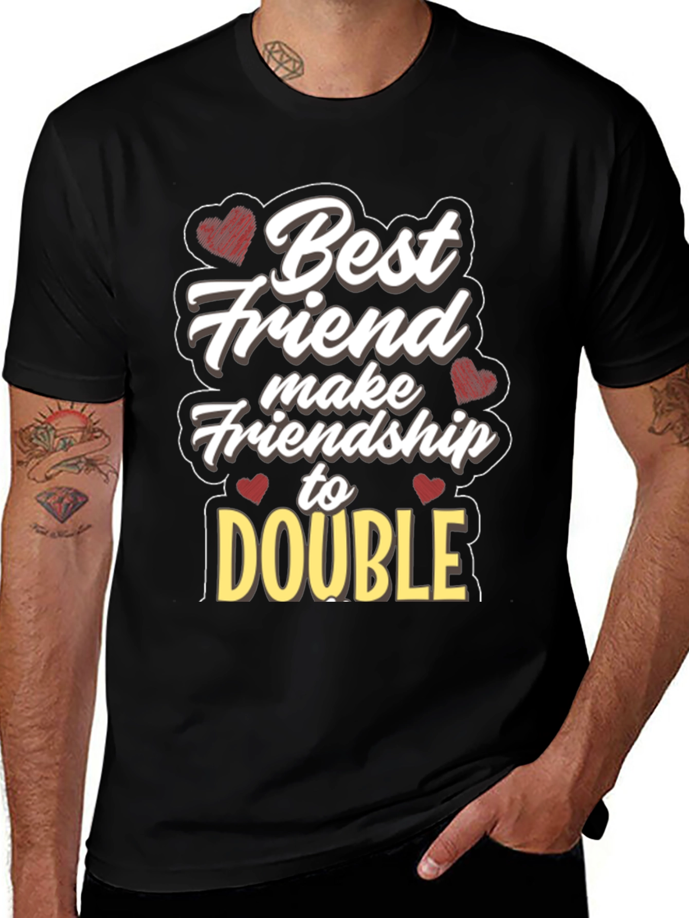 Variant 11 of Best Friend Friendship Double Graphic T-Shirt