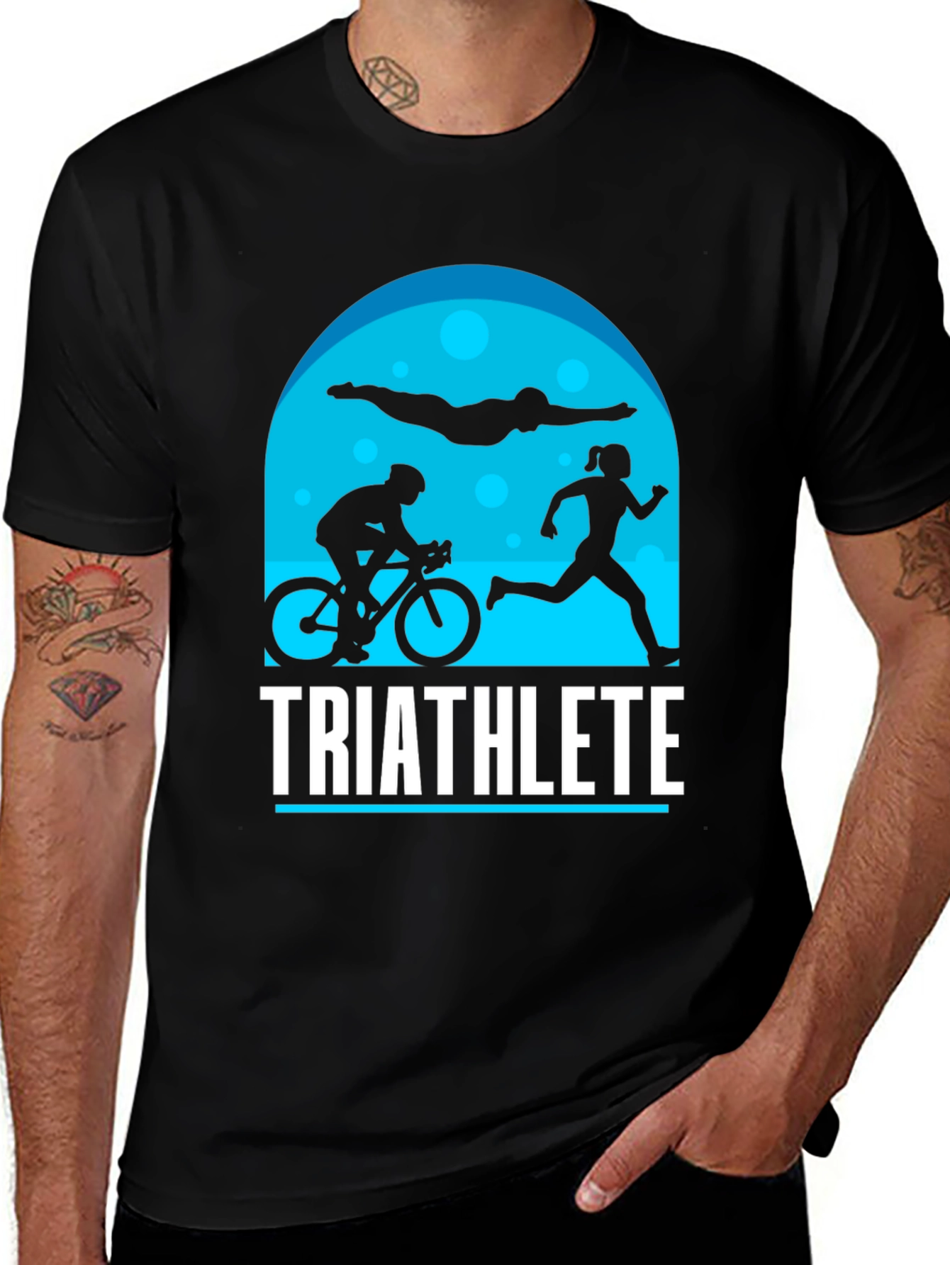 Triathlete T-Shirt - Swim, Bike, Run!