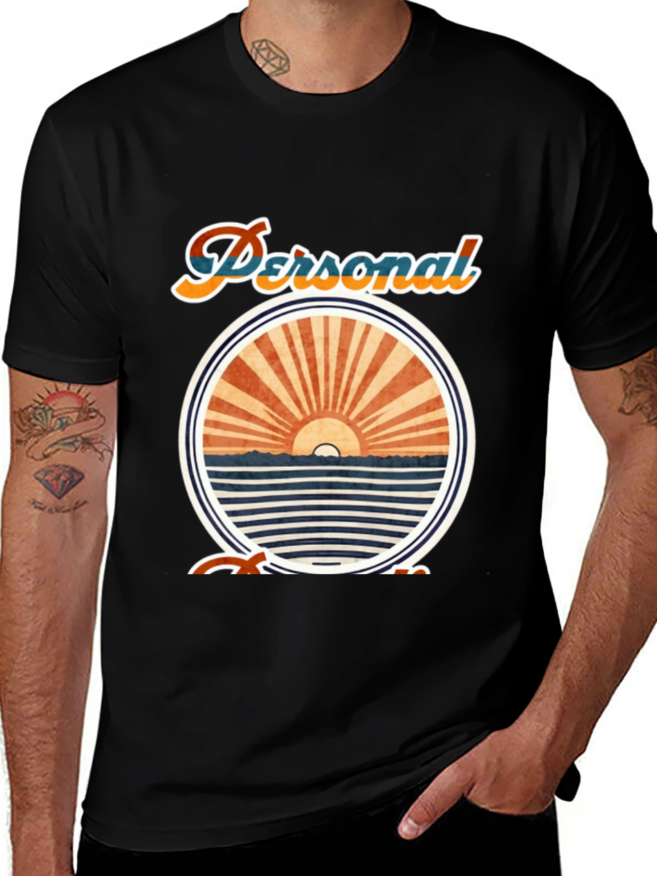 Variant 30 of Personal Cruise T-Shirt - Black Crew Neck