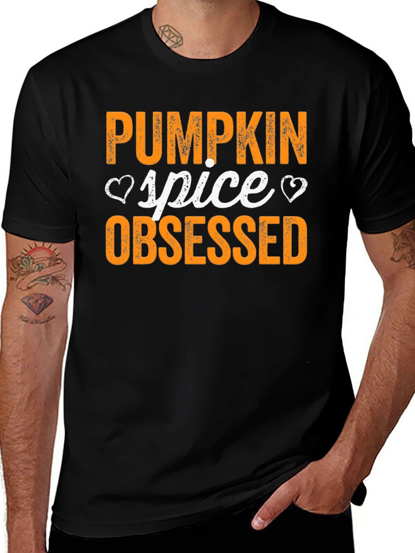 Pumpkin Spice Obsessed Black T-Shirt