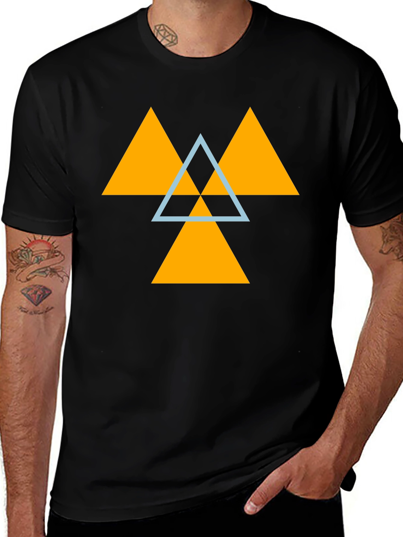 Variant 17 of Radiation Symbol Black T-Shirt
