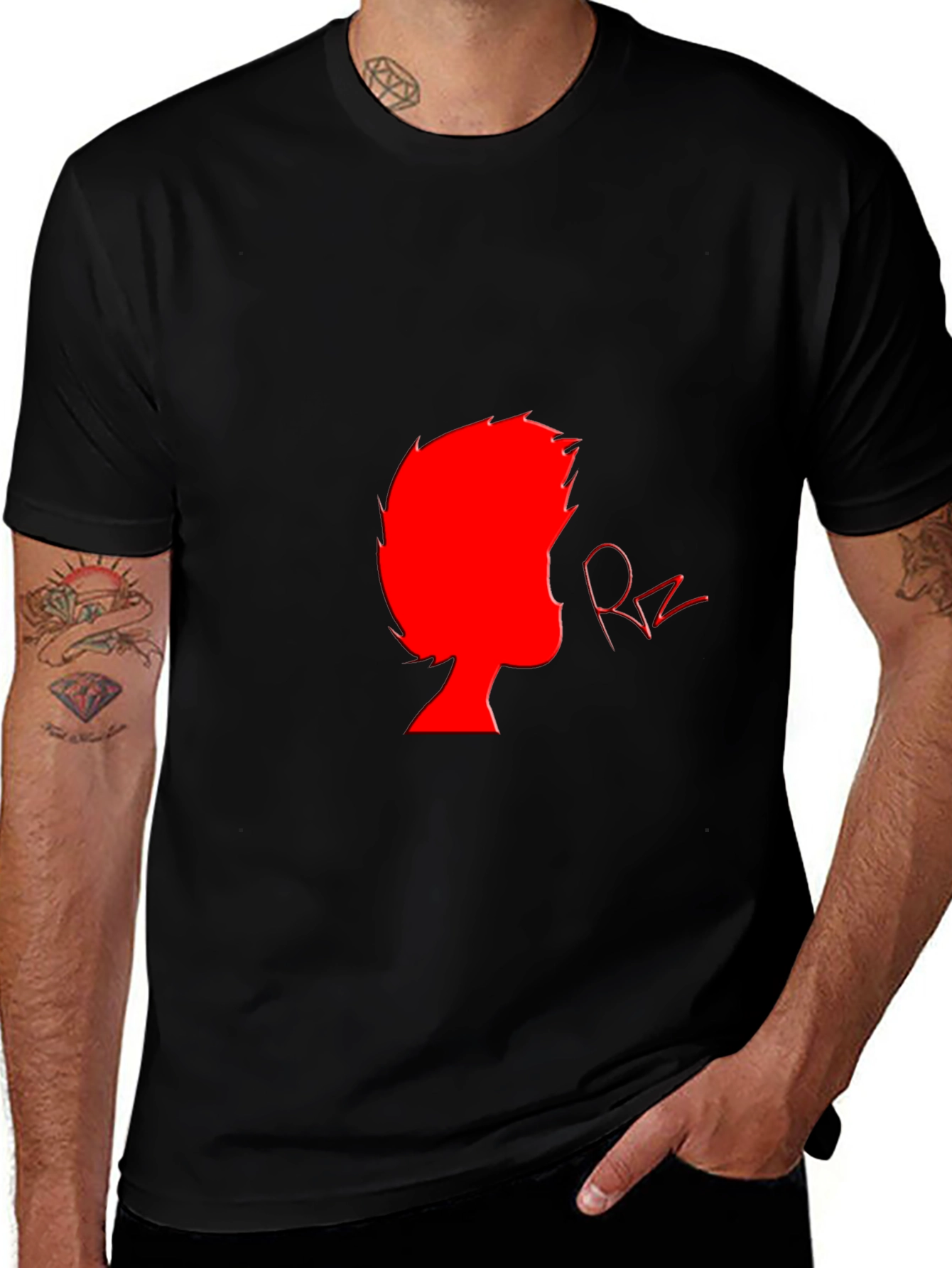 Silhouette Graphic Black T-Shirt