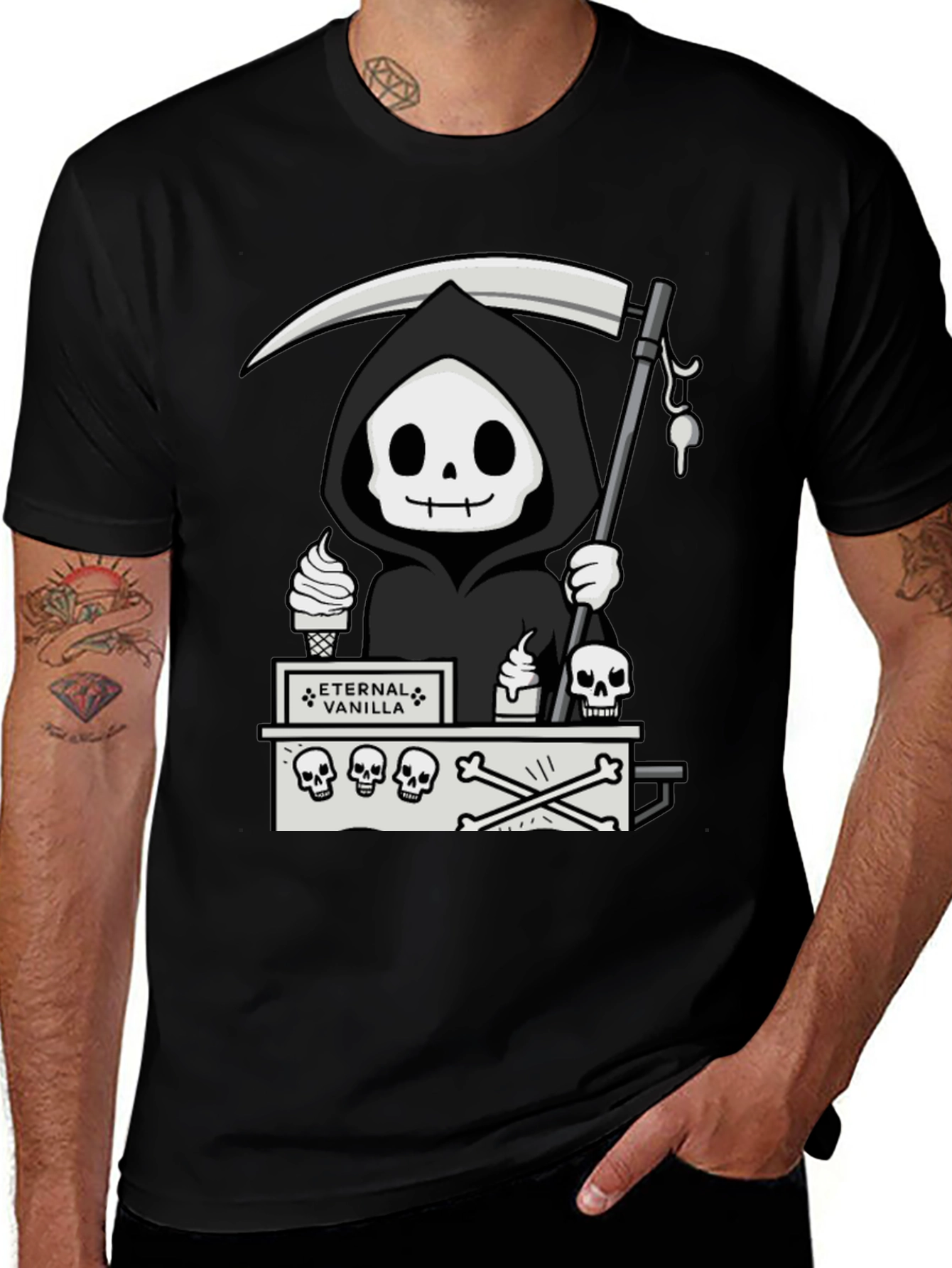 Variant 17 of Eternal Vanilla Grim Reaper T-Shirt