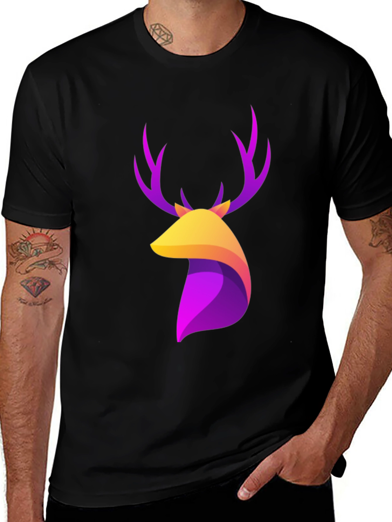 Variant 22 of Stylish Deer Graphic T-Shirt - Modern Design