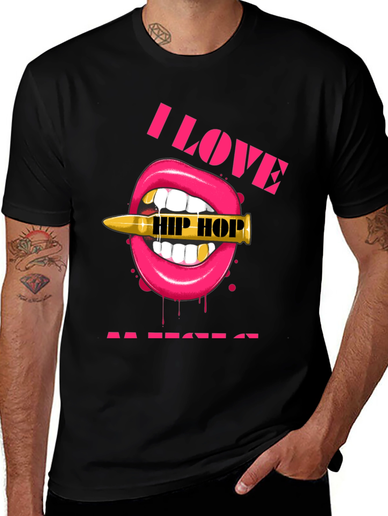 Variant 15 of I Love Hip Hop Graphic T-Shirt