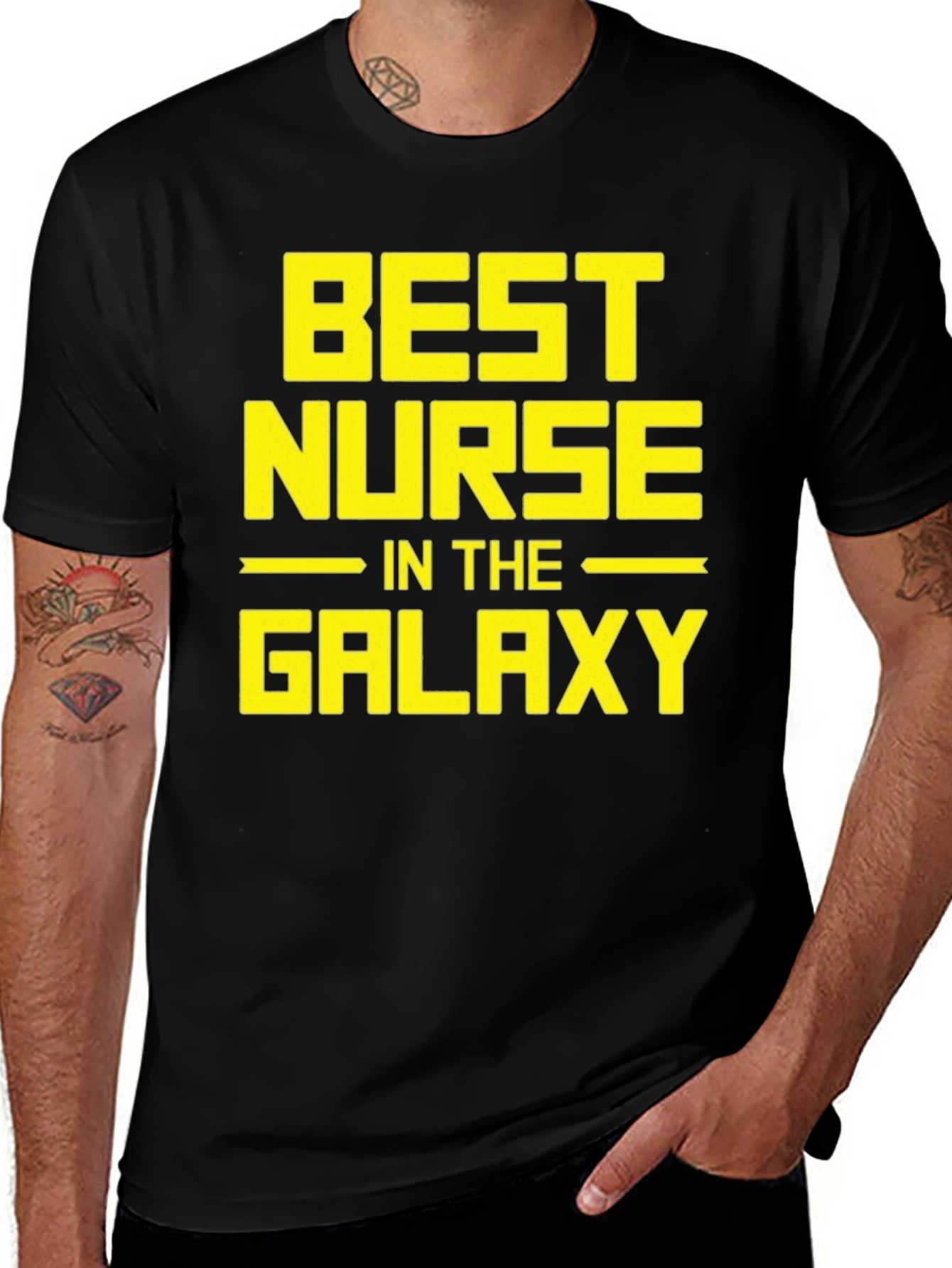Variant 12 of Best Nurse in the Galaxy Black Graphic Tee