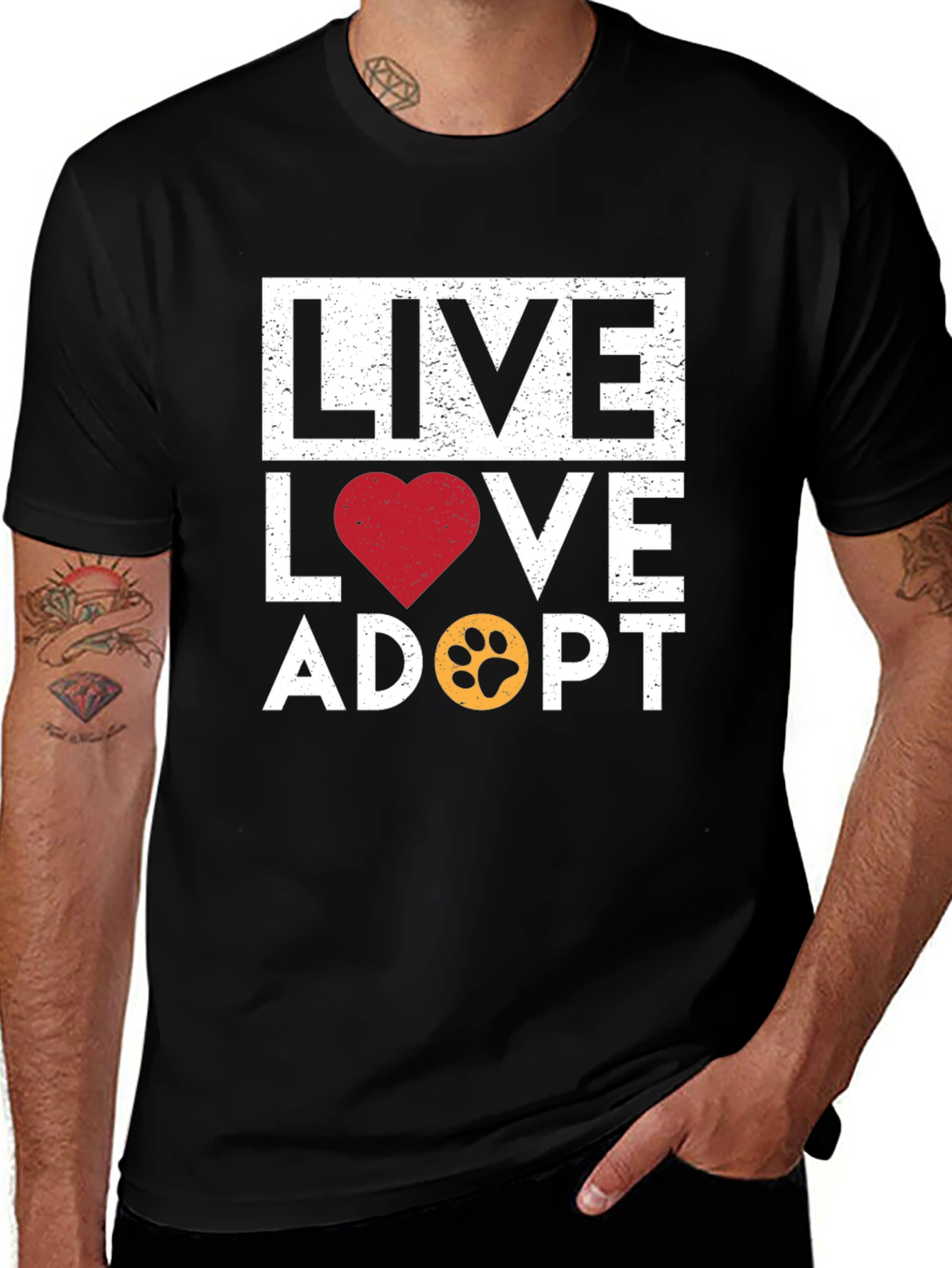 Live Love Adopt Graphic T-Shirt