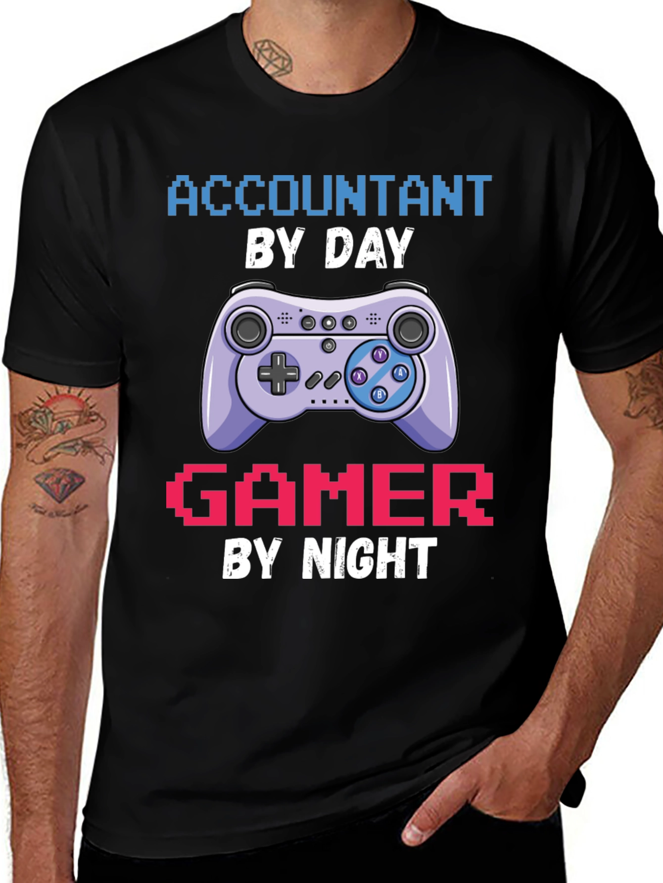 Accountant By Day Gamer By Night T-Shirt