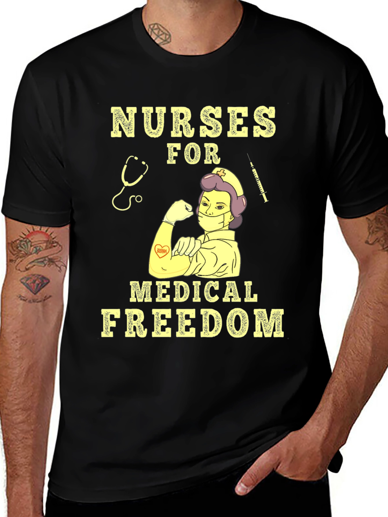 Variant 10 of Nurses for Medical Freedom T-Shirt