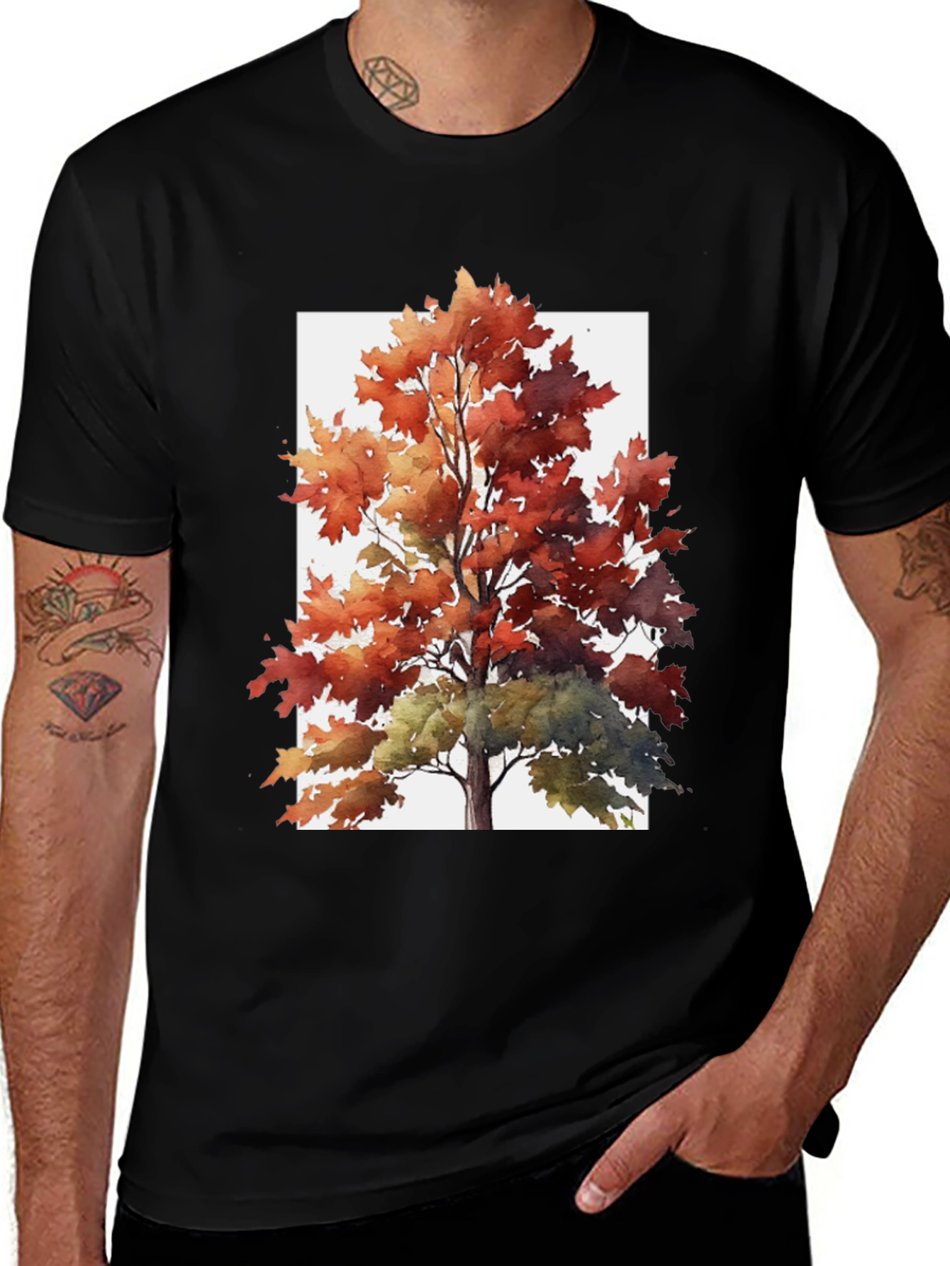 Variant 11 of Autumn Tree Graphic Tee - Nature Inspired T-Shirt