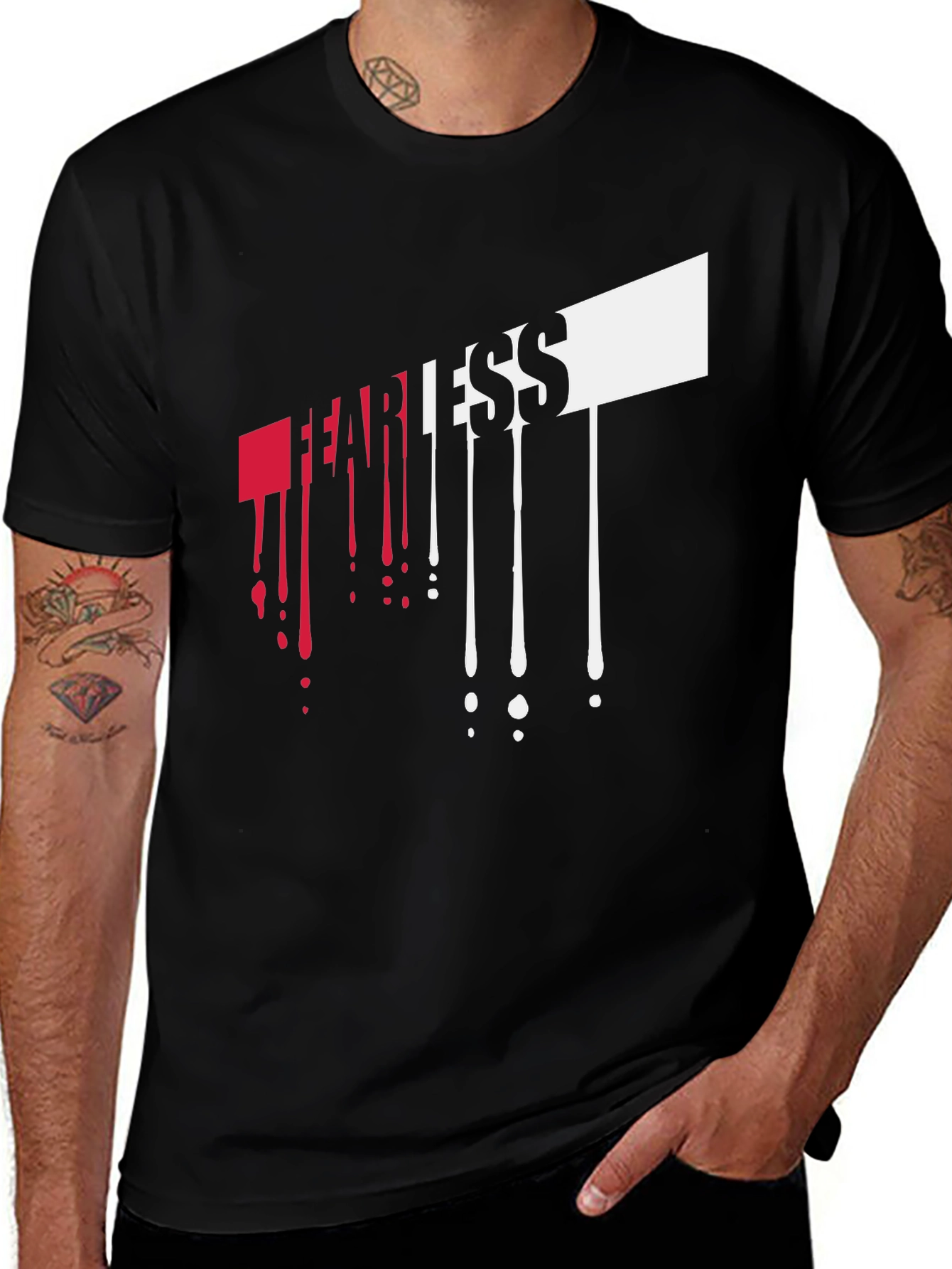 Variant 30 of Fearless Drip Graphic Tee - Bold Style