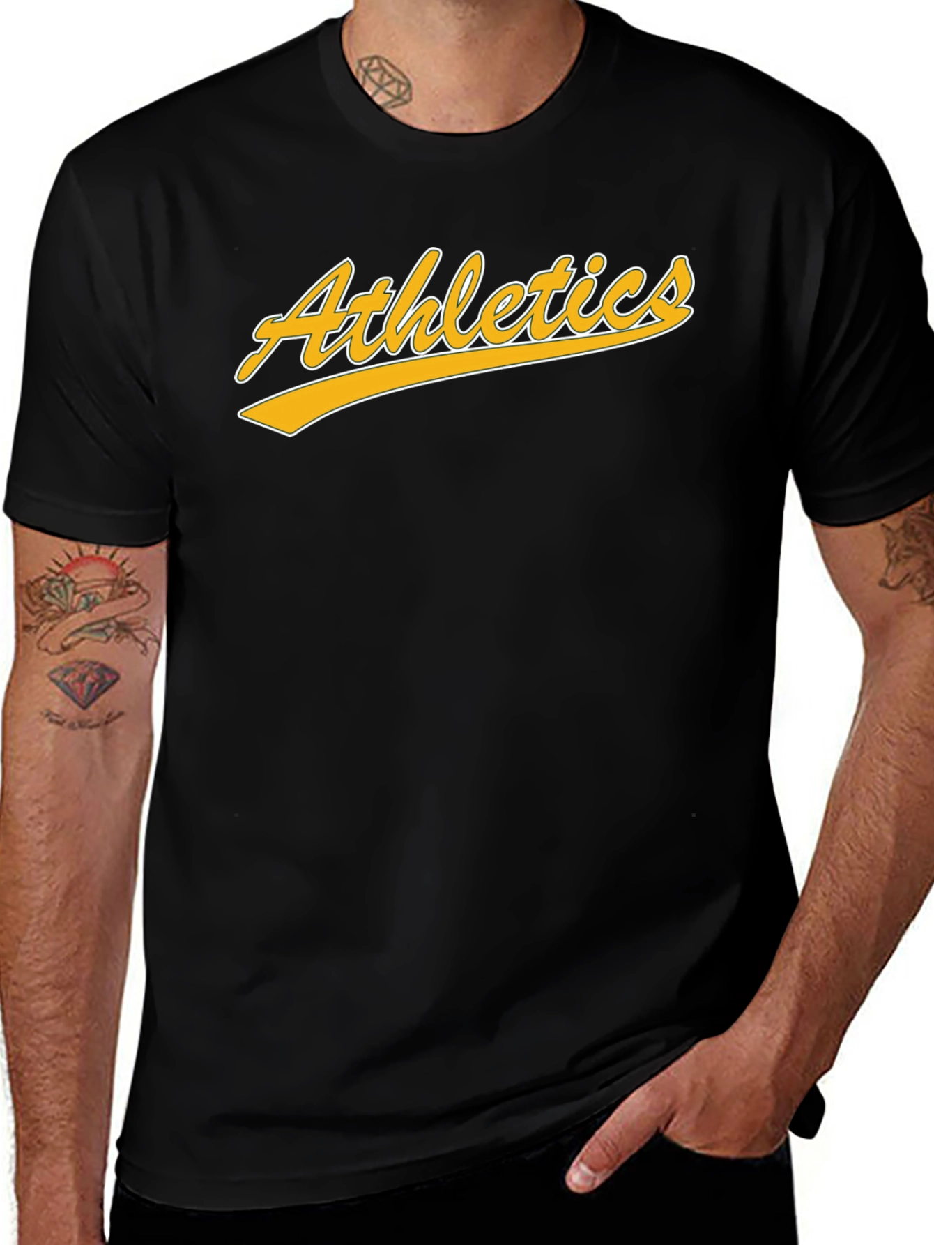 Men's Black T-Shirt - Athletics Graphic Tee