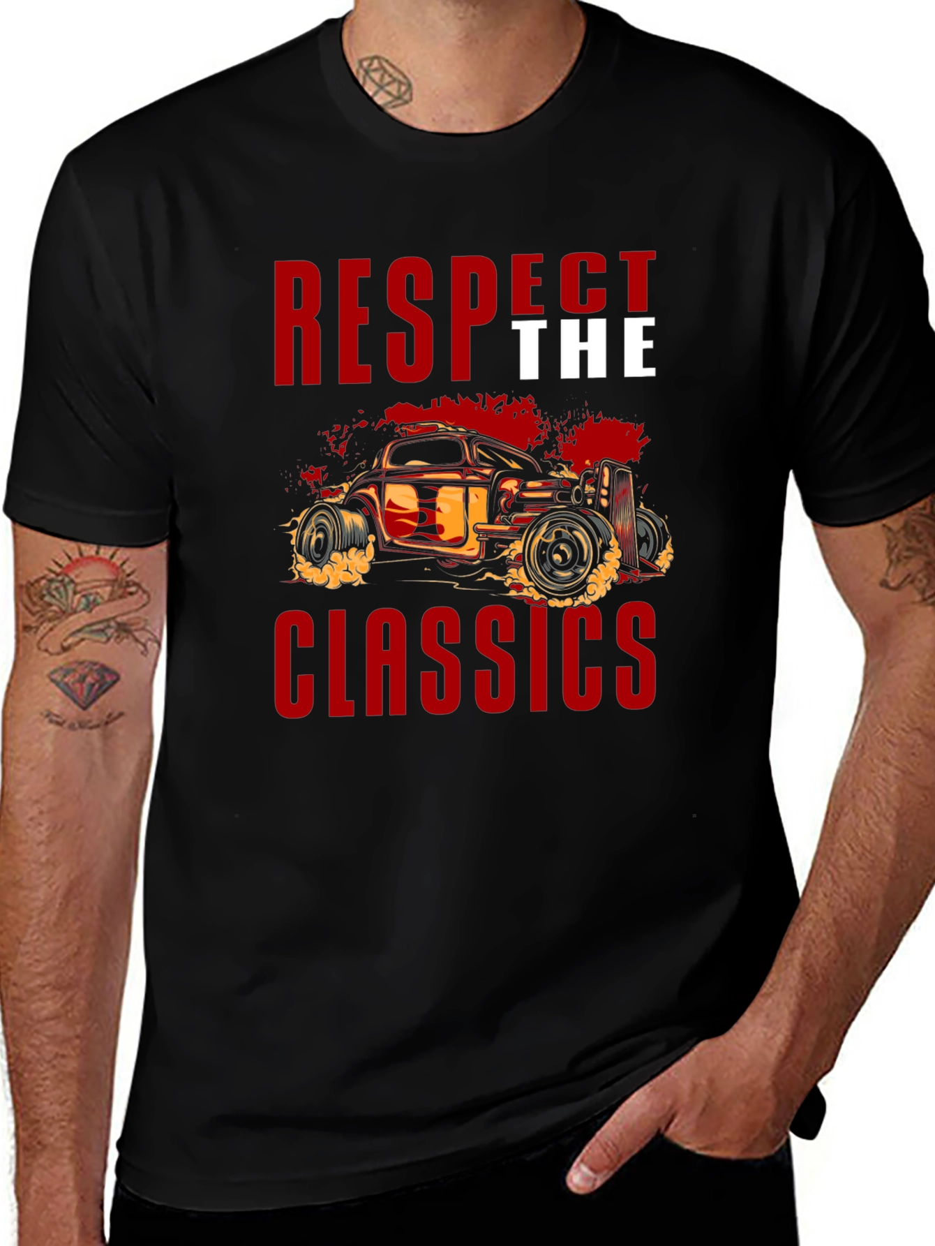 Variant 15 of Respect the Classics Car Graphic T-Shirt