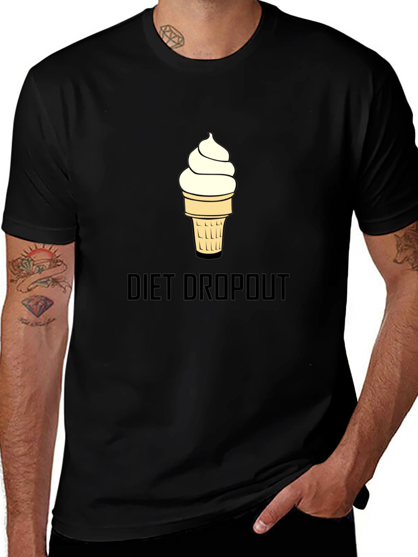 Variant 28 of Diet Dropout T-Shirt - Ice Cream Graphic Tee