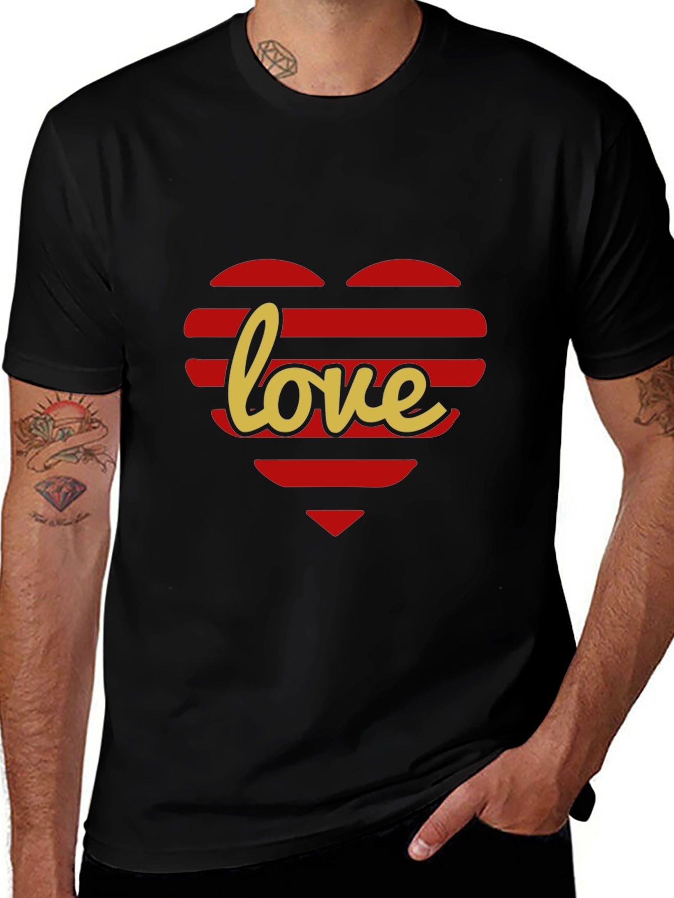 Variant 28 of Love Heart Striped T-Shirt