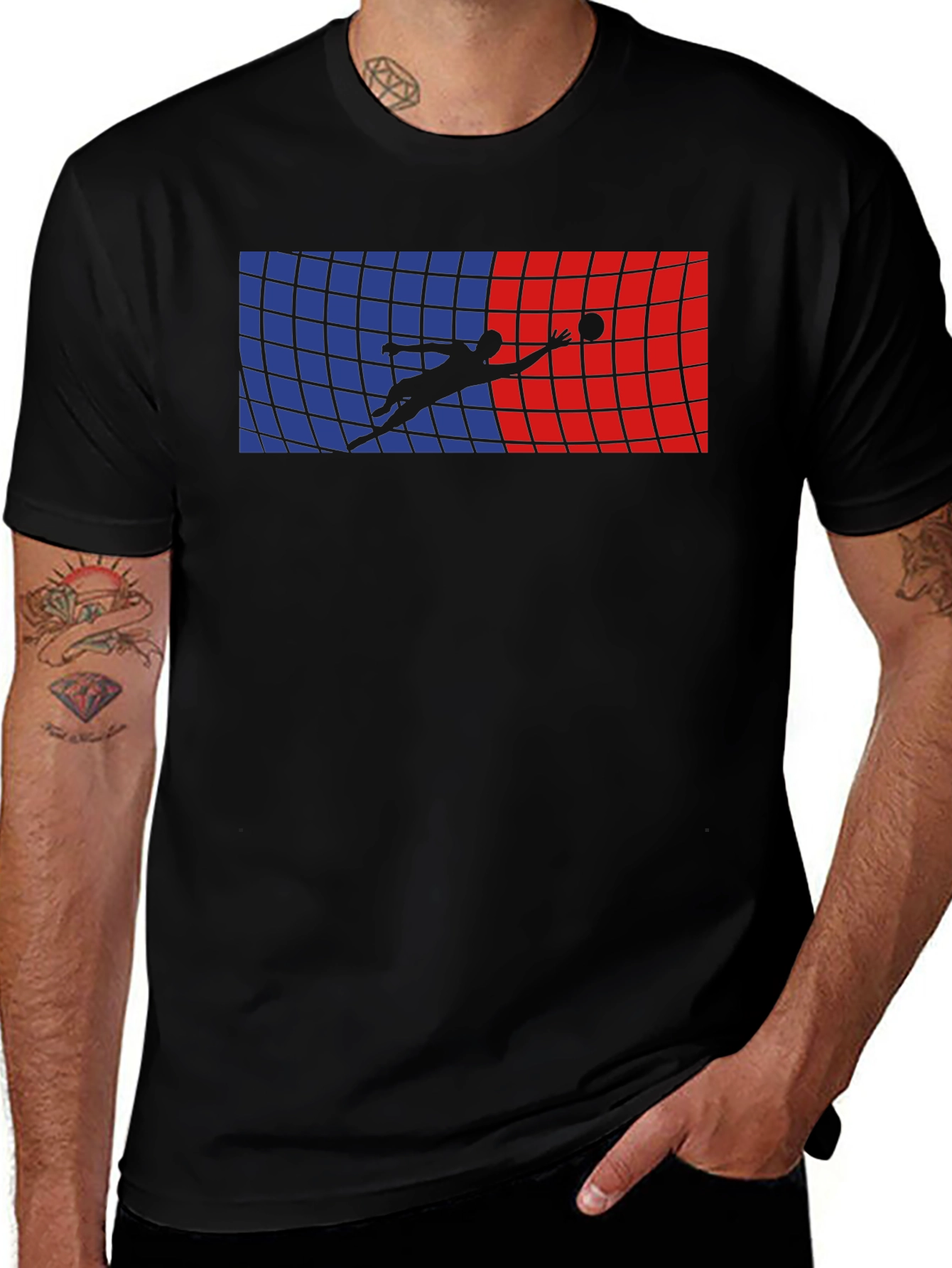Goalie Silhouette Graphic T-Shirt