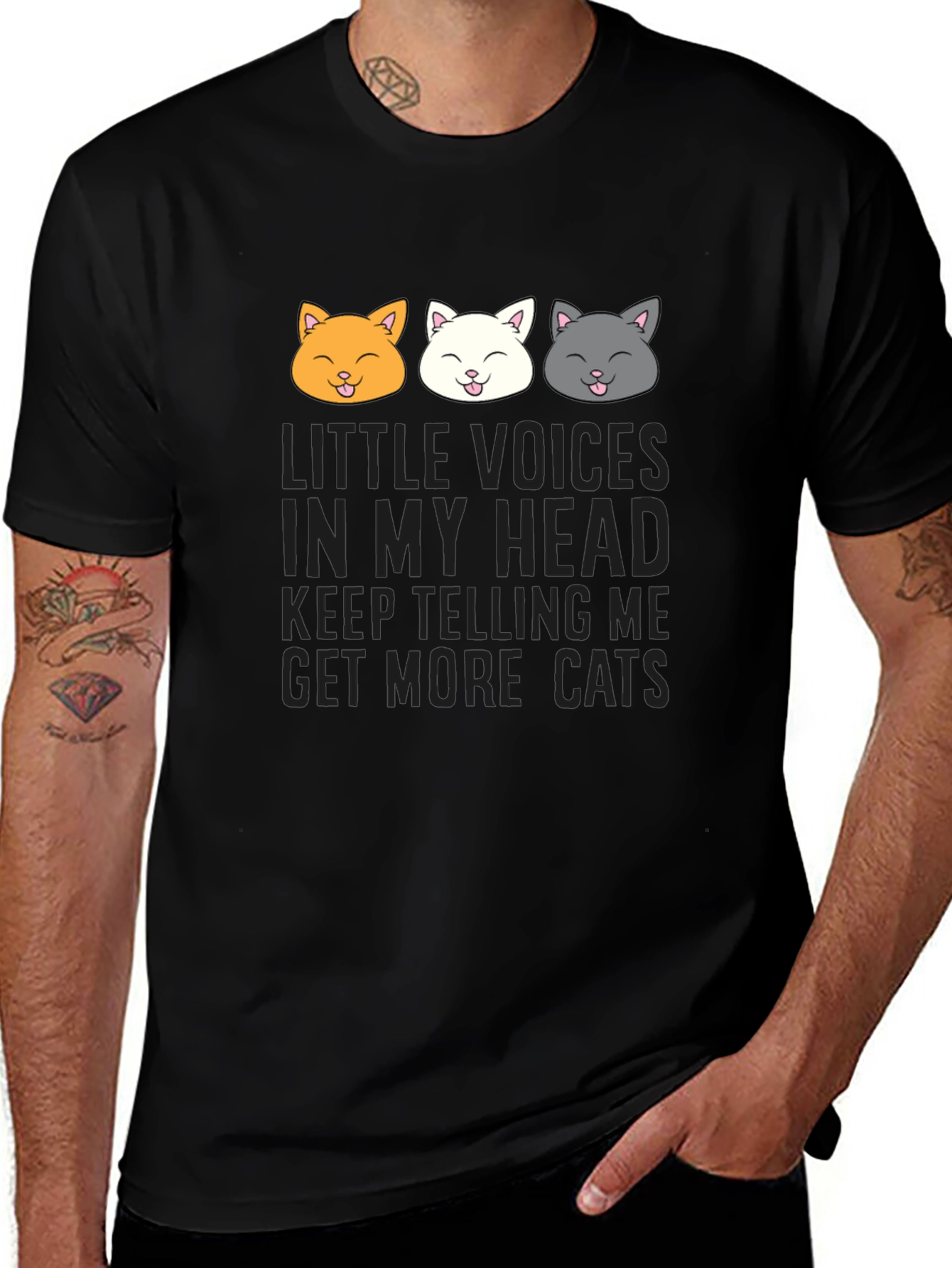 Variant 22 of Get More Cats T-Shirt Funny Kitten Tee