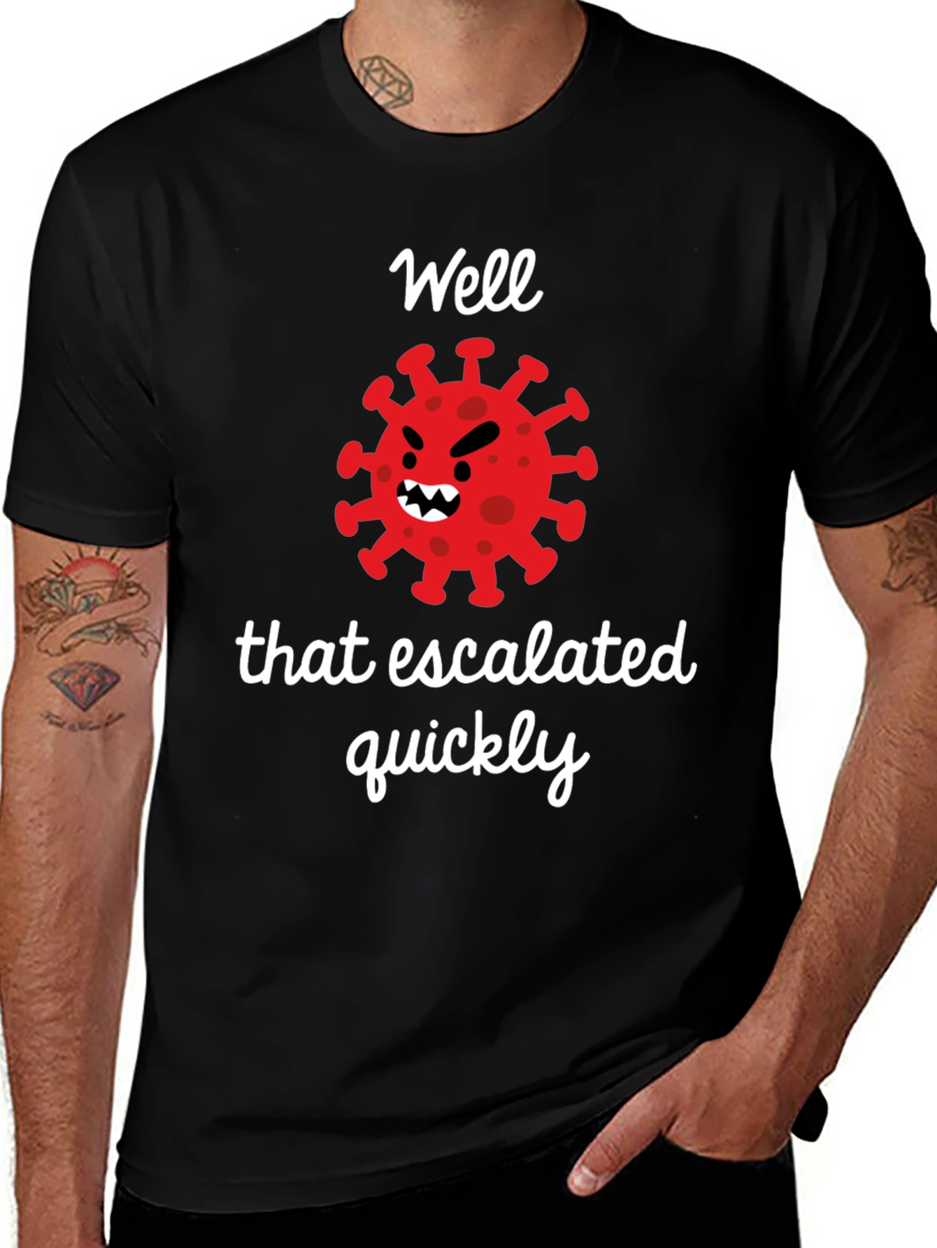 Variant 29 of Well That Escalated Quickly COVID-19 T-Shirt