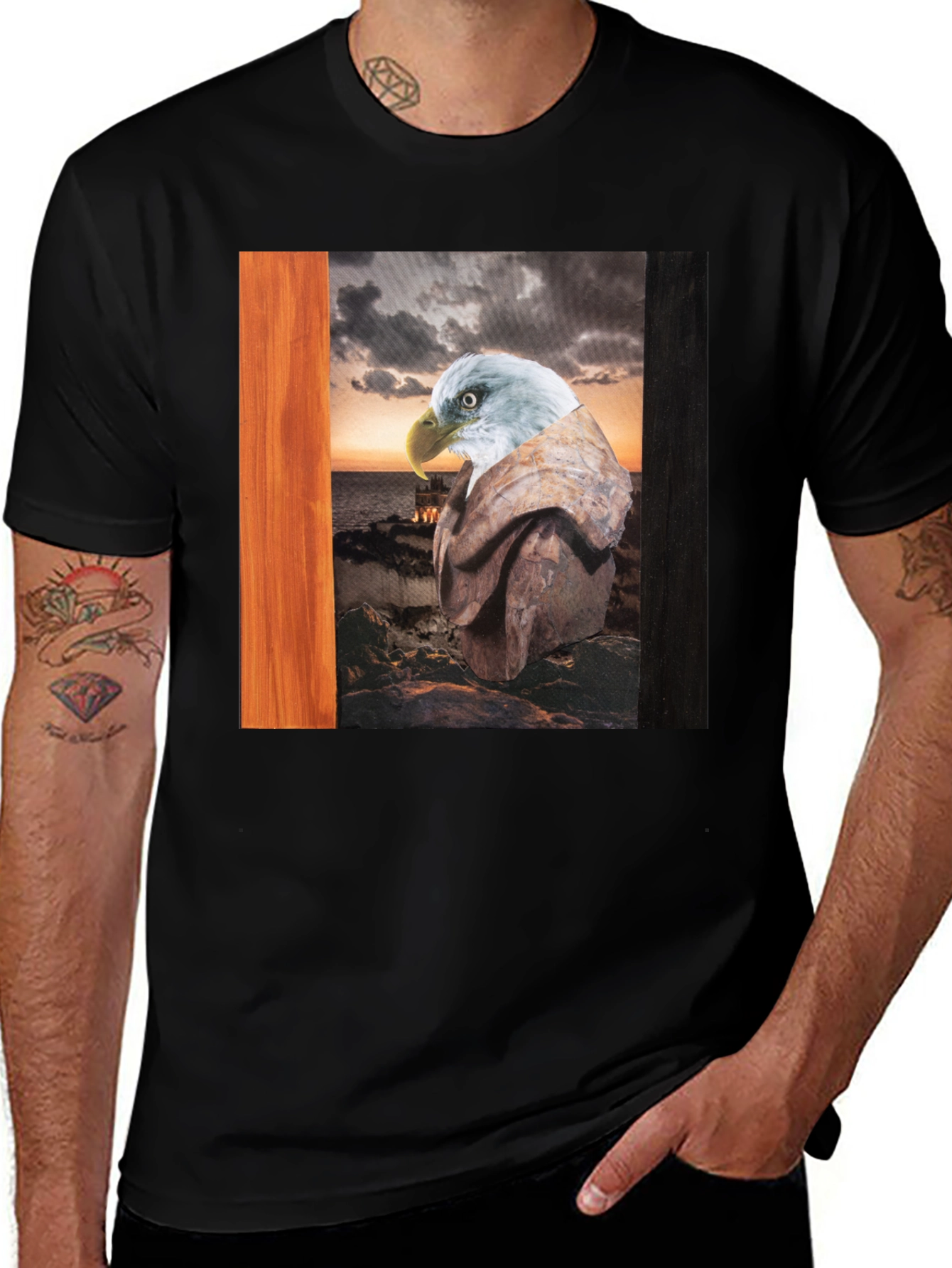 Variant 20 of Eagle Scenic Graphic Tee - Stylish Comfort