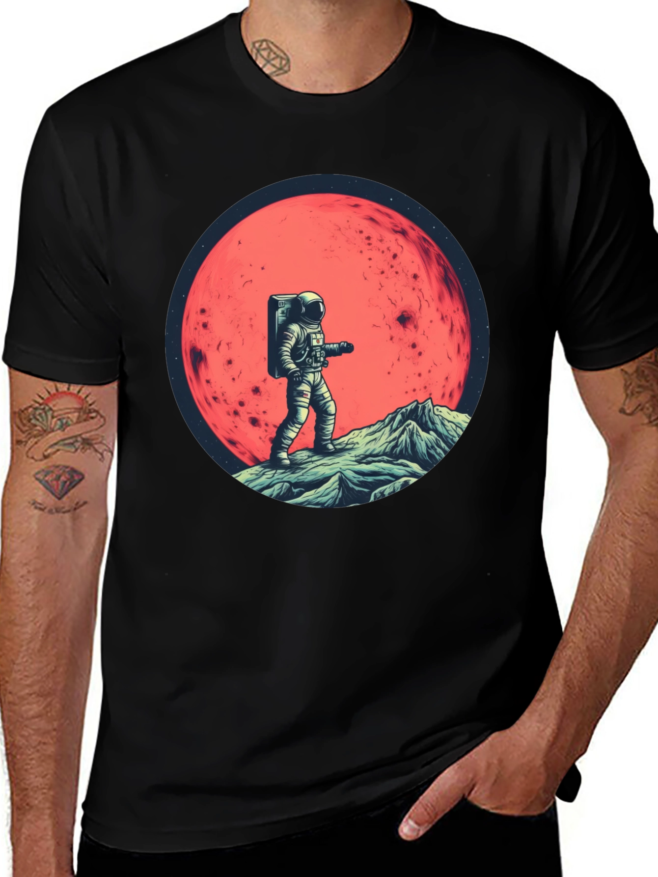 Variant 29 of Astronaut on Mars Graphic T-Shirt