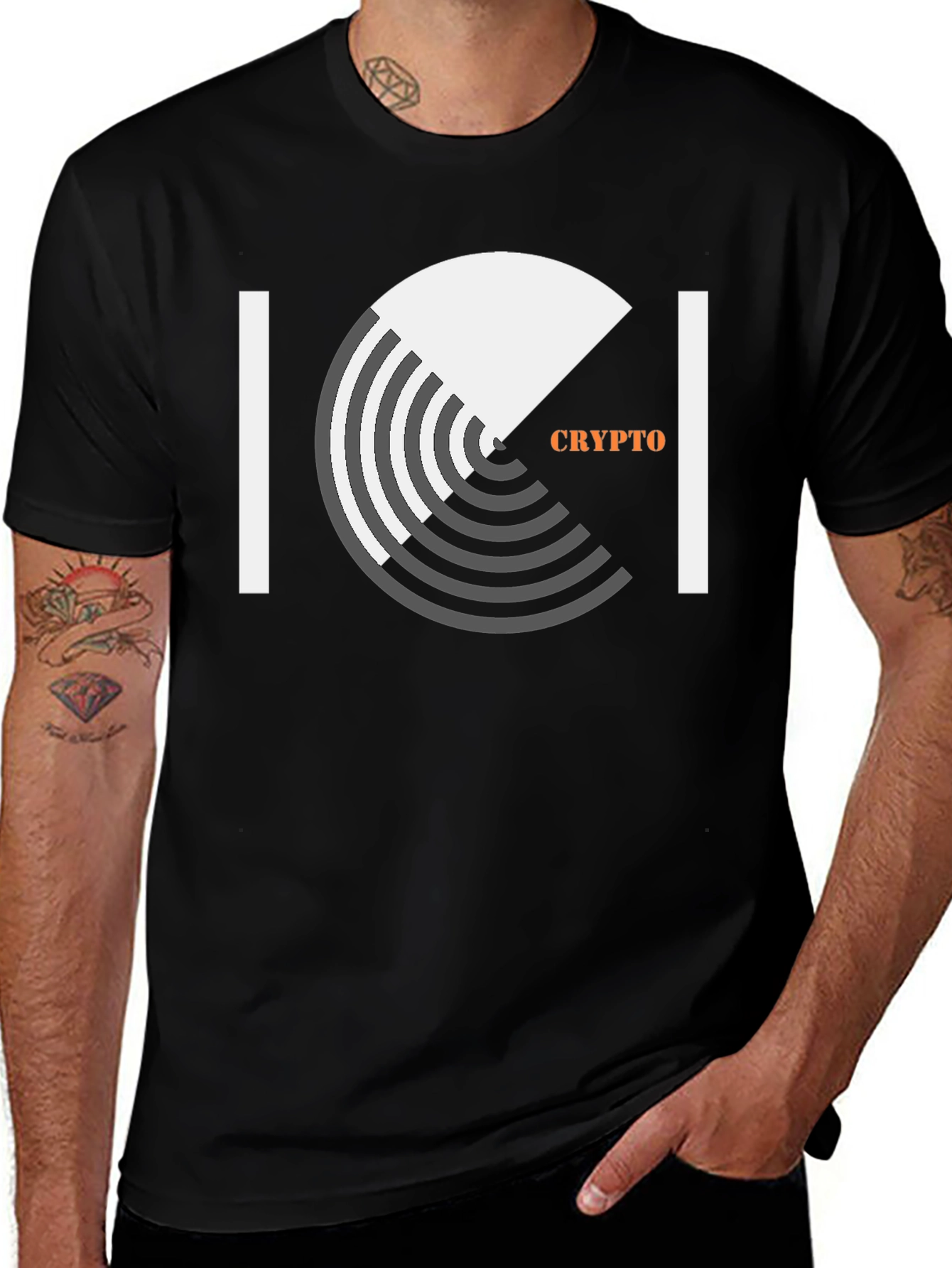 Variant 22 of Crypto Graphic T-Shirt - Modern Tech Style