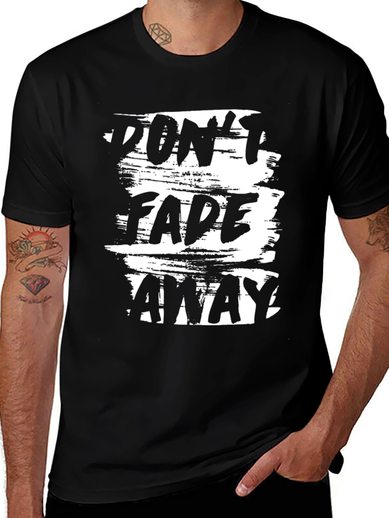 Variant 24 of Don't Fade Away Graphic Tee - Men's Black T-Shirt