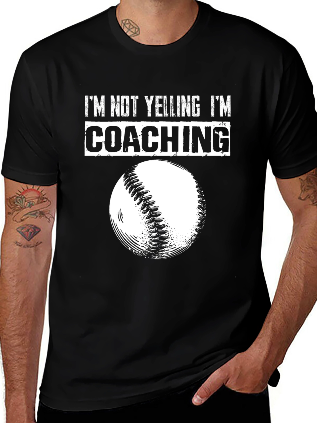 I'm Not Yelling I'm Coaching Baseball T-Shirt