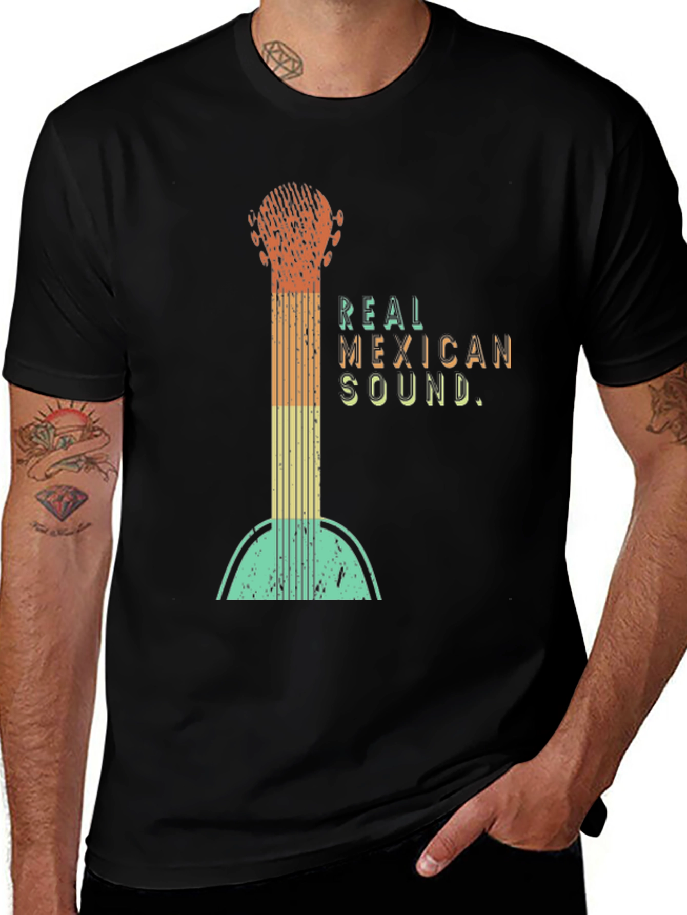 Variant 25 of Real Mexican Sound Tee - Guitar Design