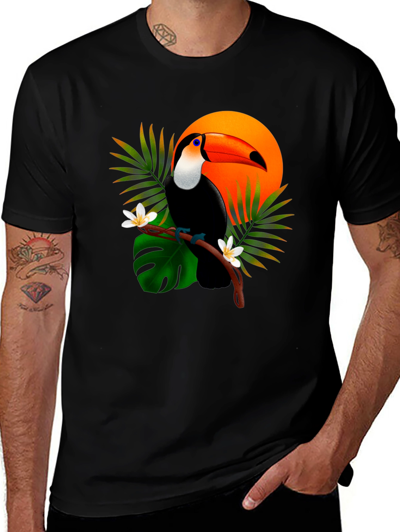 Variant 29 of Tropical Toucan T-Shirt - Vibrant Graphic Tee