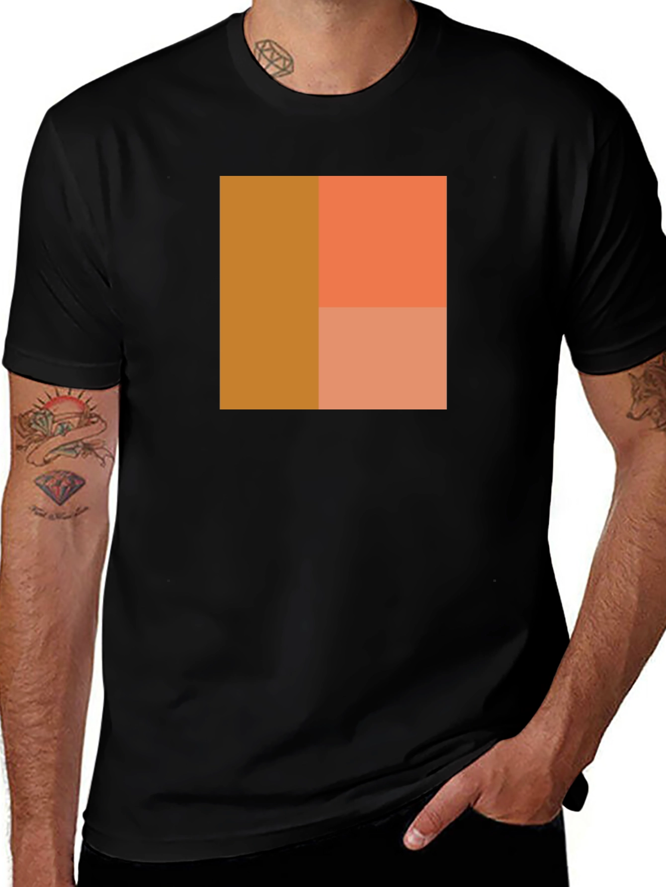 Variant 30 of Modern Abstract Color Block Graphic Tee