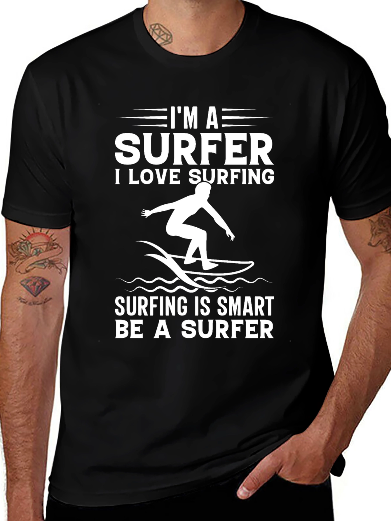 I'm a Surfer Graphic Tee - Surfing is Smart Shirt