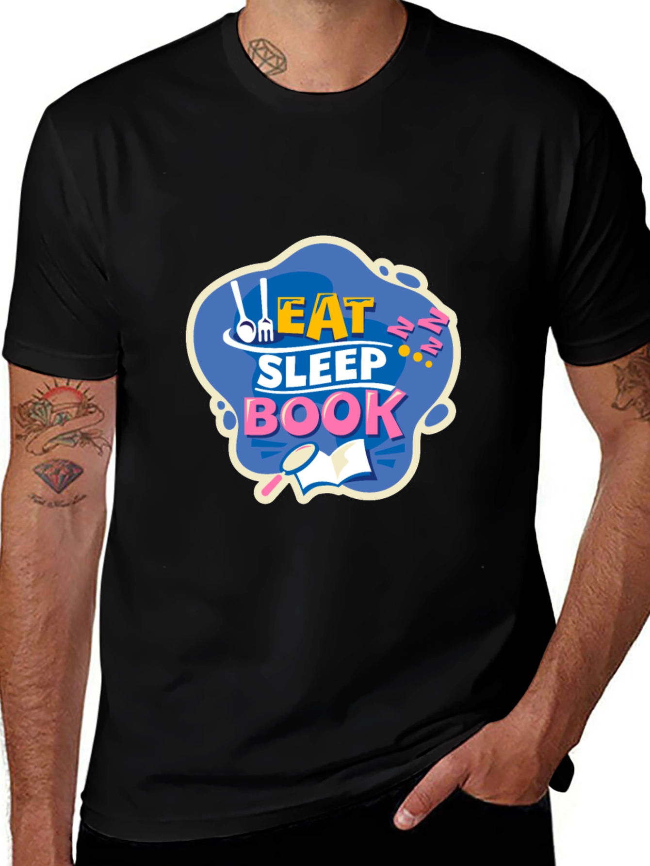 Variant 25 of Eat Sleep Book T-Shirt - Funny Reader Tee