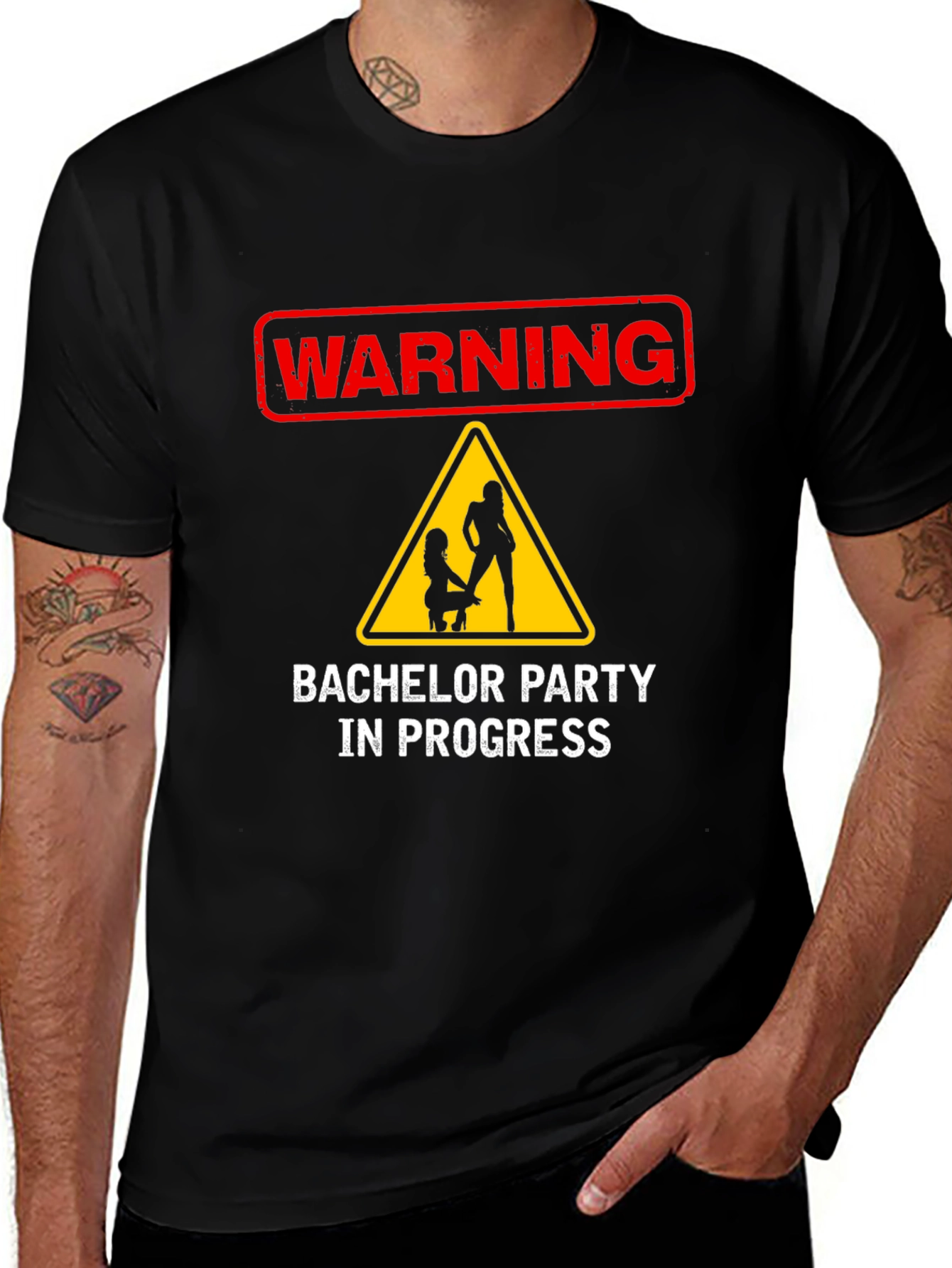Variant 30 of Warning: Bachelor Party in Progress T-Shirt