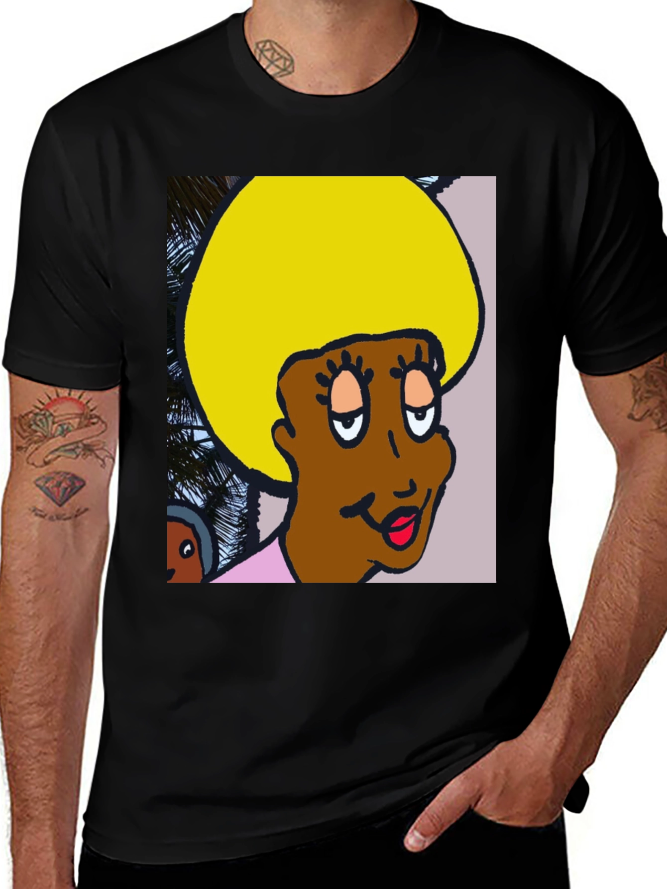 Variant 24 of Retro Cartoon Afro T-Shirt