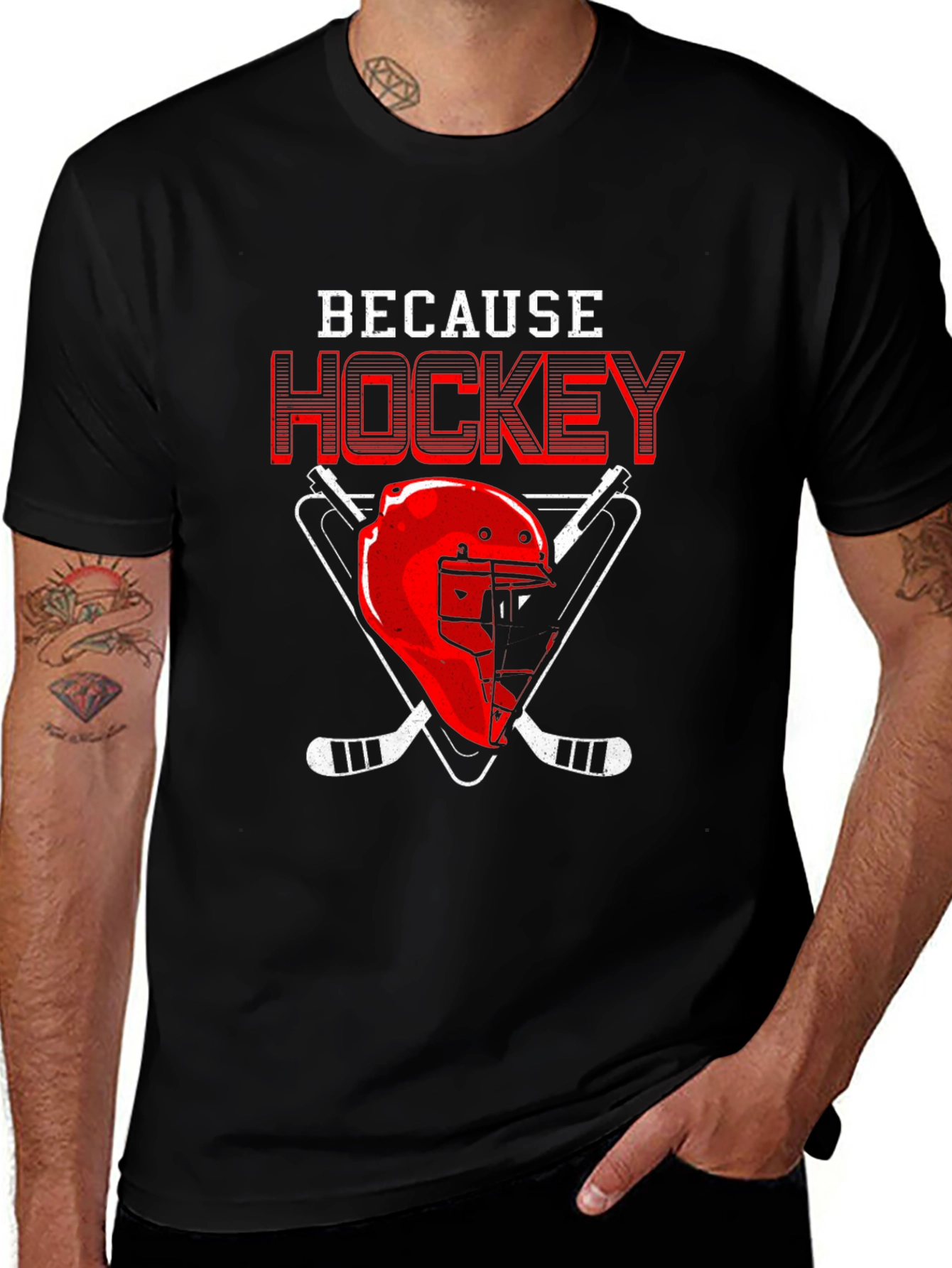 Variant 25 of Because Hockey T-Shirt for Hockey Fans