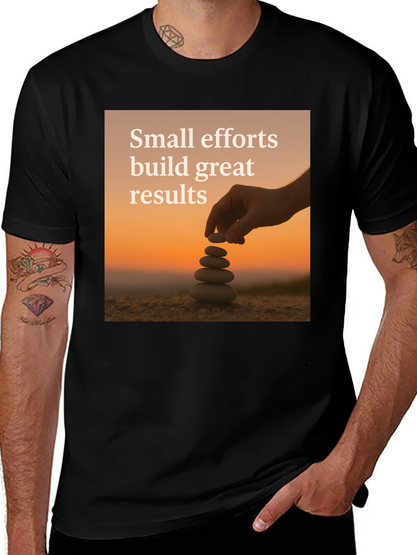 Variant 28 of Motivational Zen Stone T-Shirt