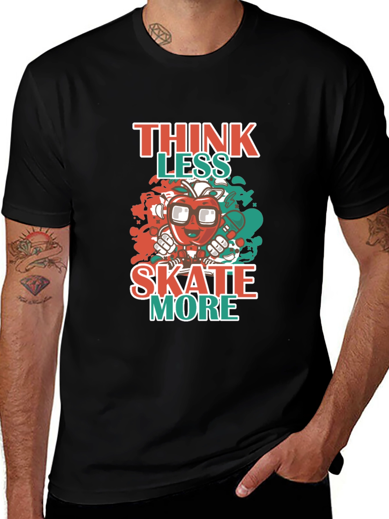 Variant 20 of Think Less Skate More Graphic Tee