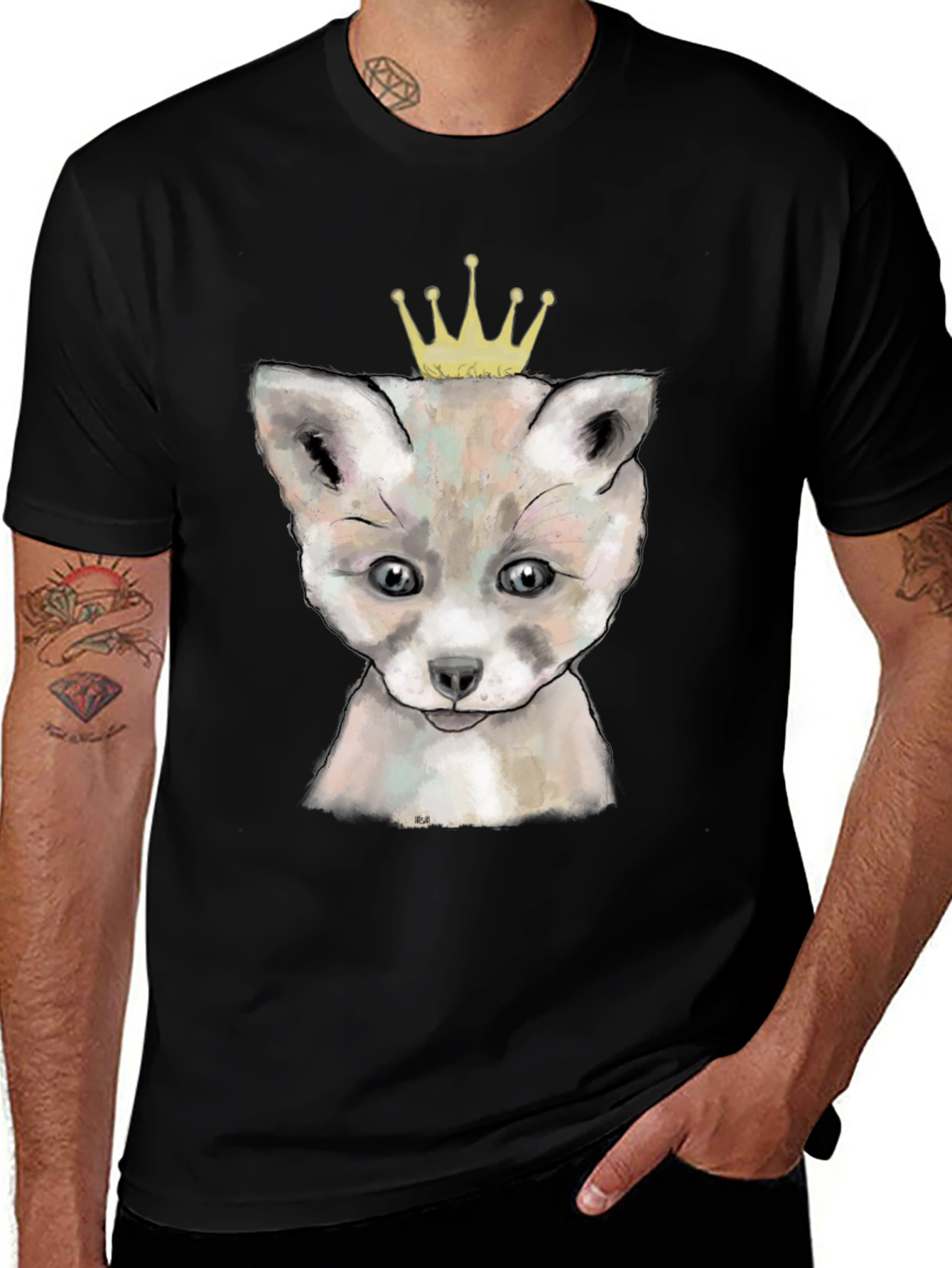 Variant 2 of Fox Prince T-Shirt - Black