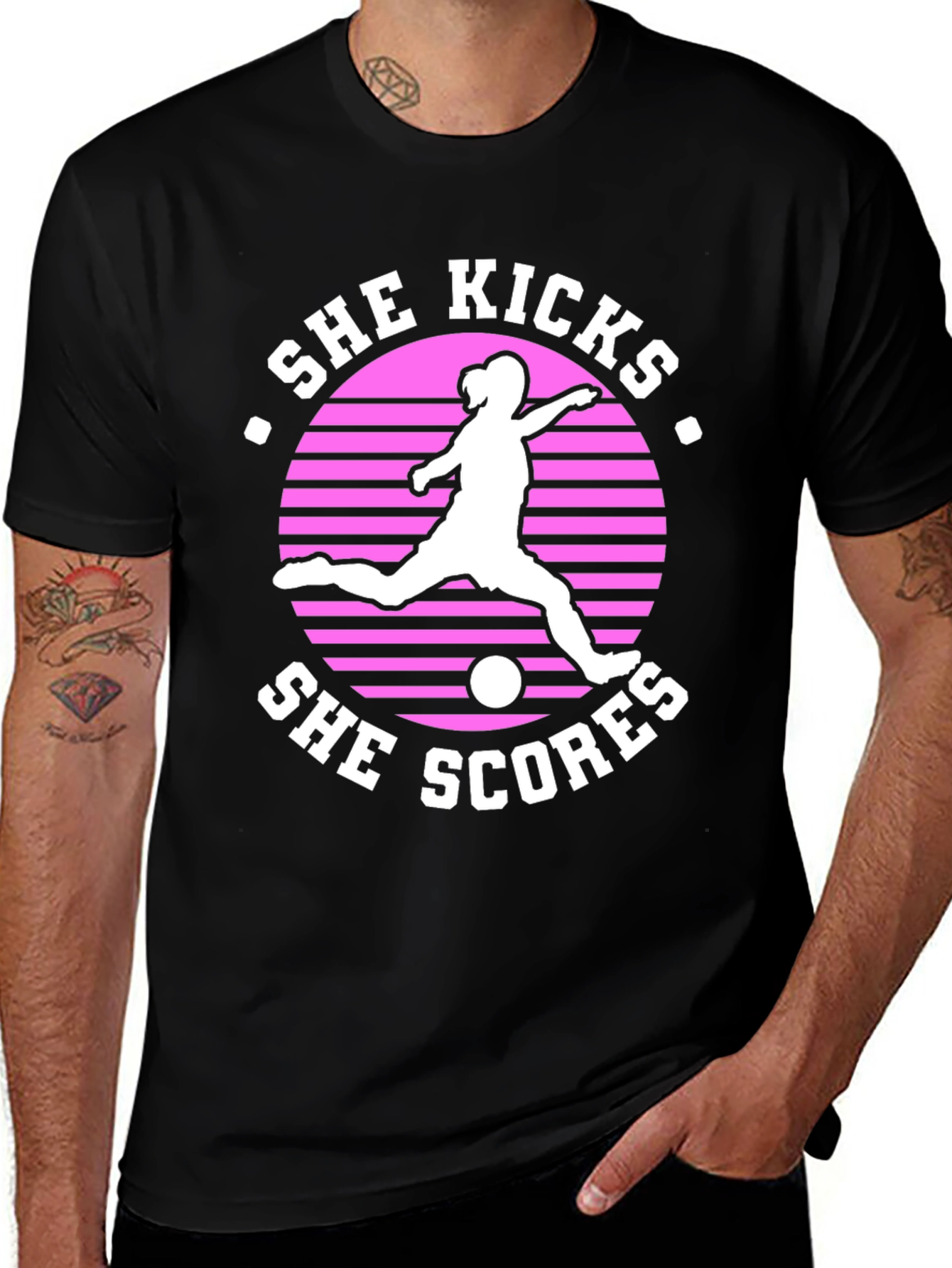 Variant 21 of She Kicks She Scores T-Shirt