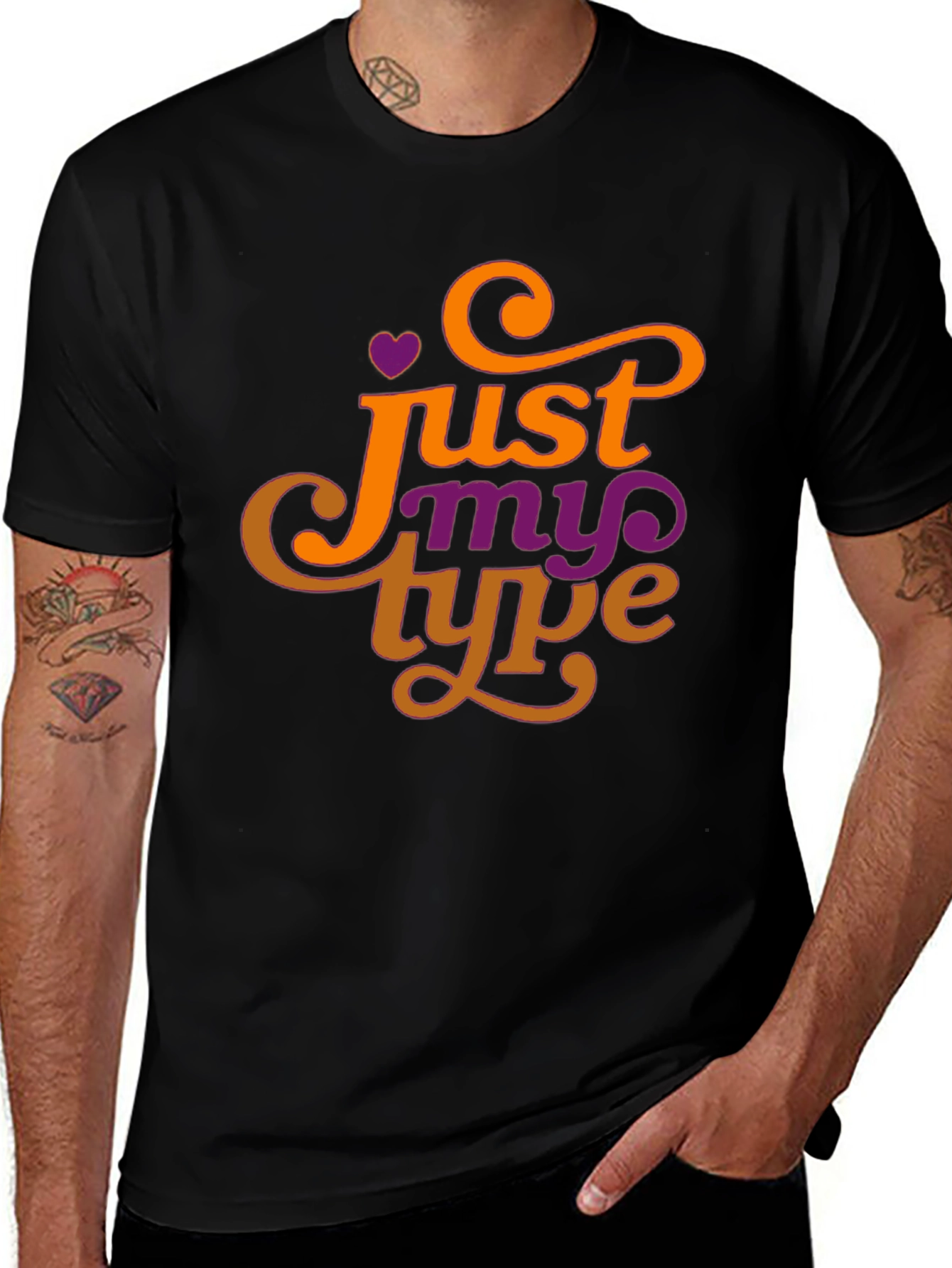 Variant 28 of Just My Type Graphic Tee - Trendy Casual Top